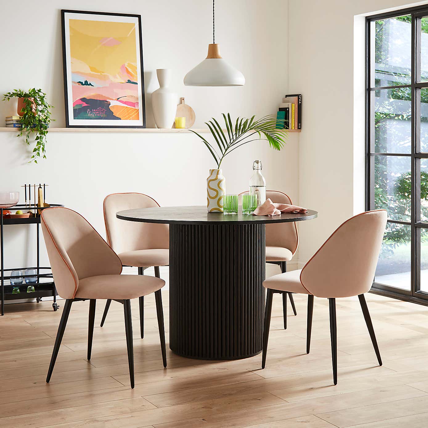 Freya Dining Chair, Velvet