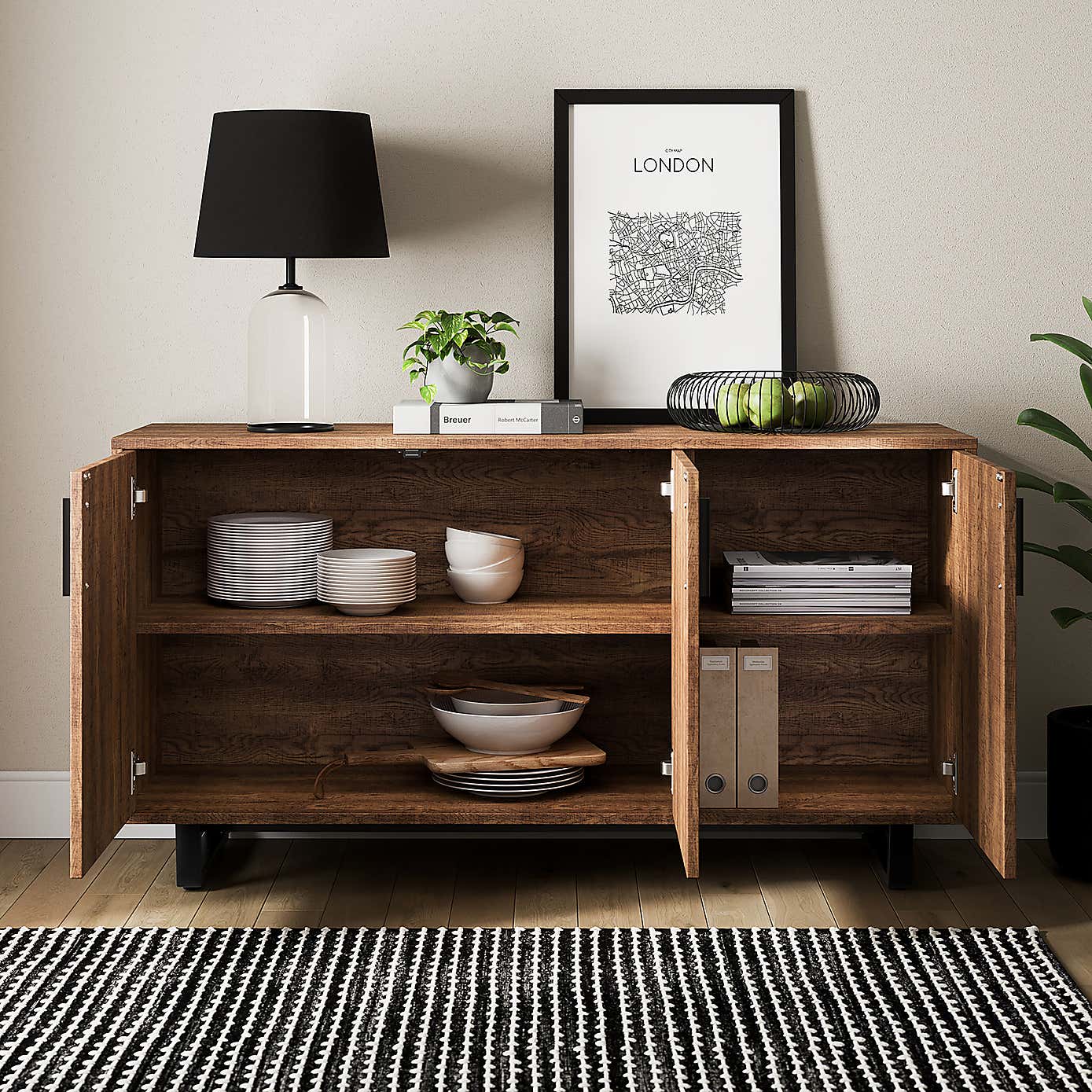 Freddie Large Sideboard Oak Effect