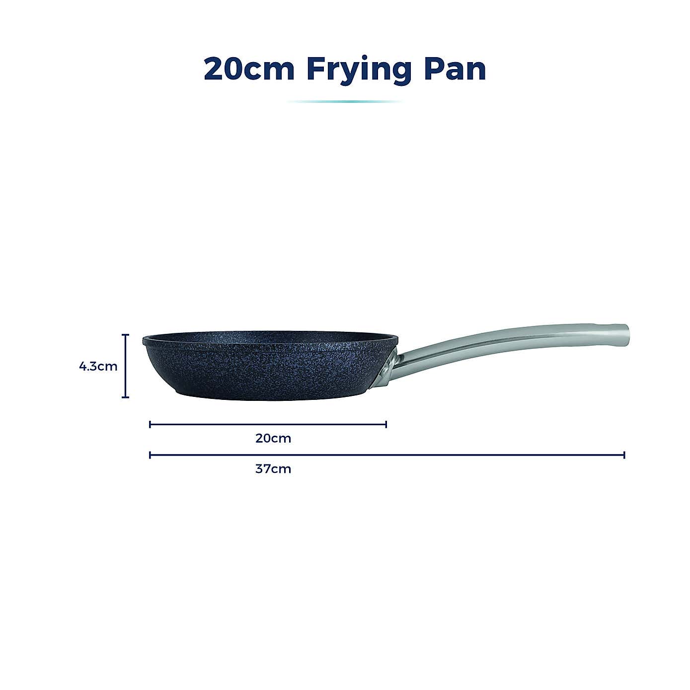 TruStone Non-Stick Aluminium Violet Black Frying Pan, 20cm