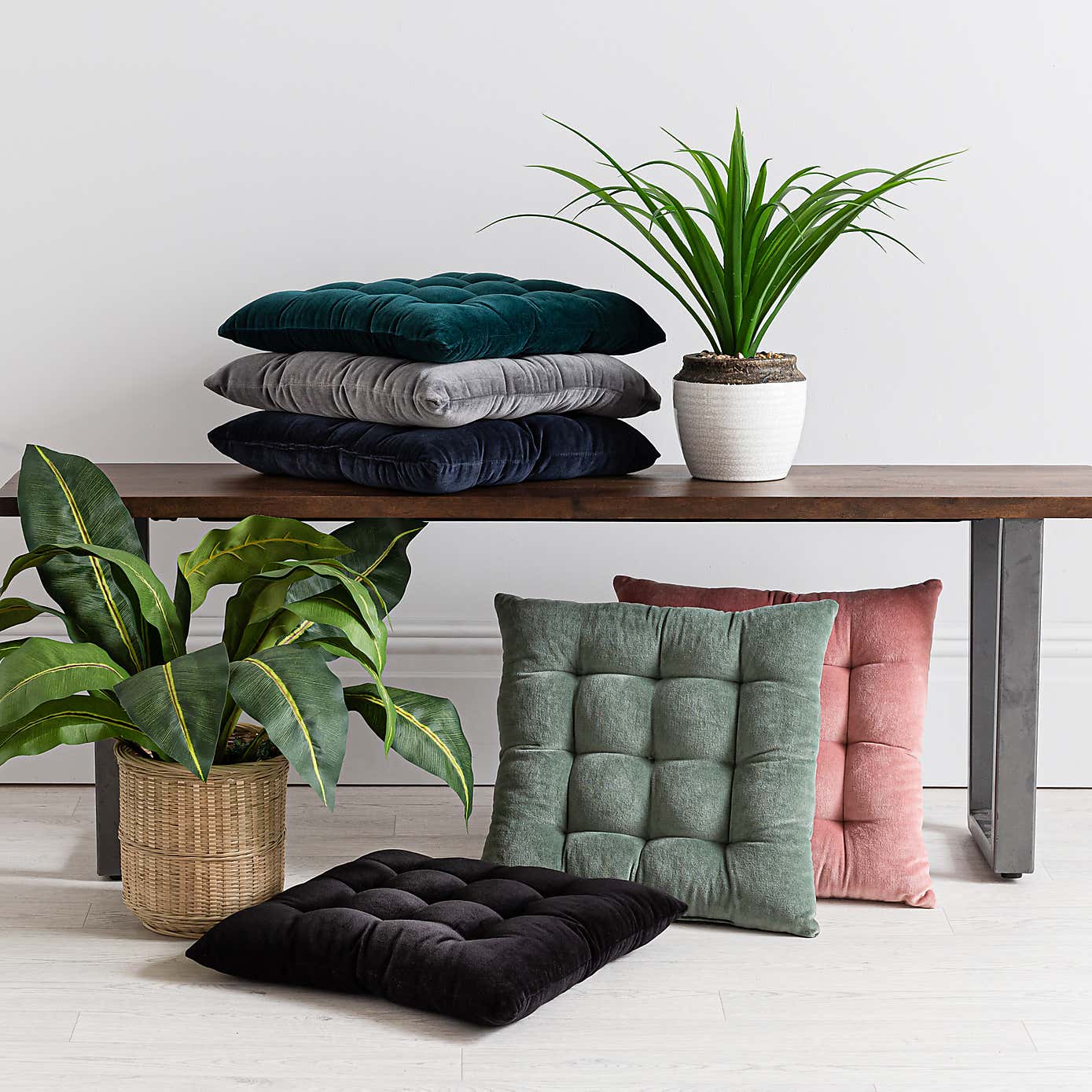 Grey Clara Velvet Seatpad