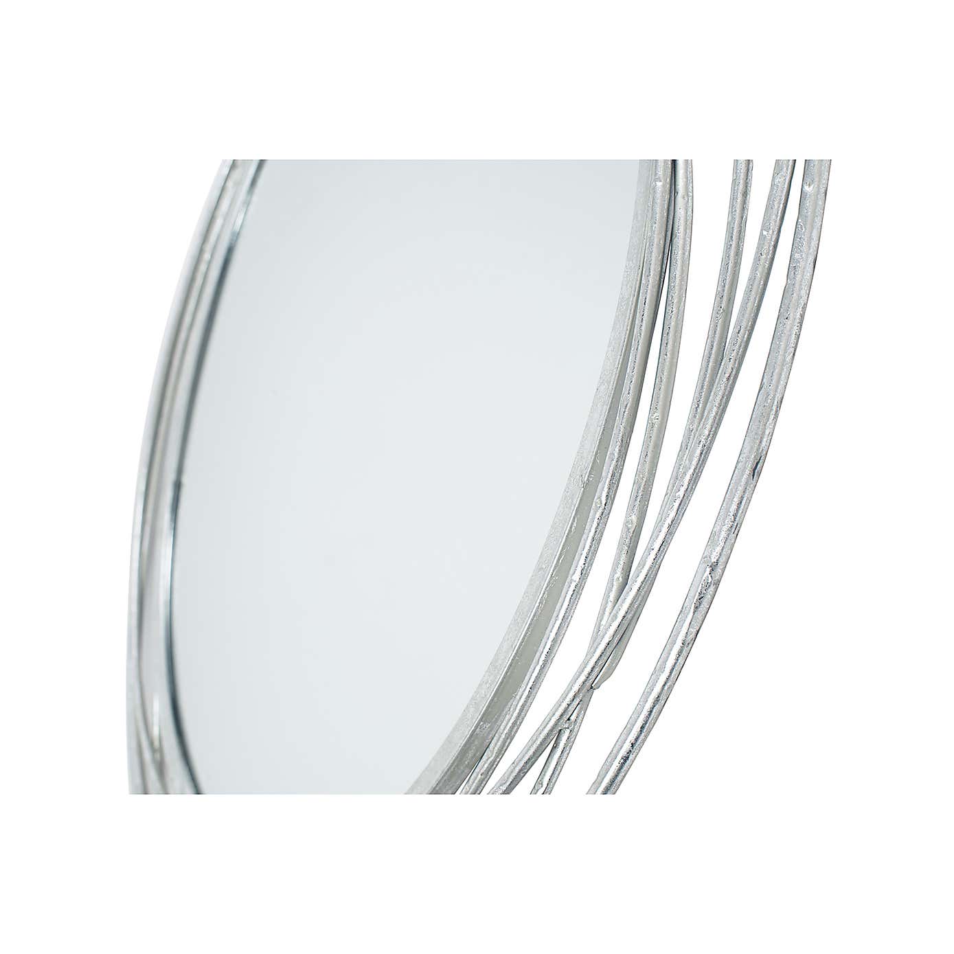Metal Swirl Round Wall Mirror