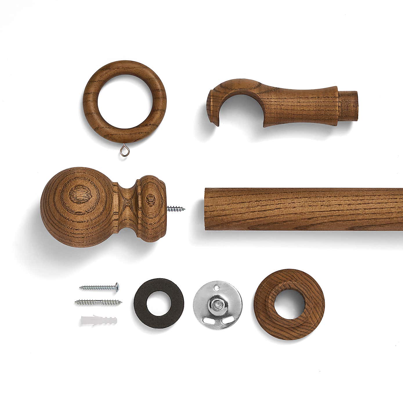 Churchgate Tilton Wooden Curtain Pole with Rings
