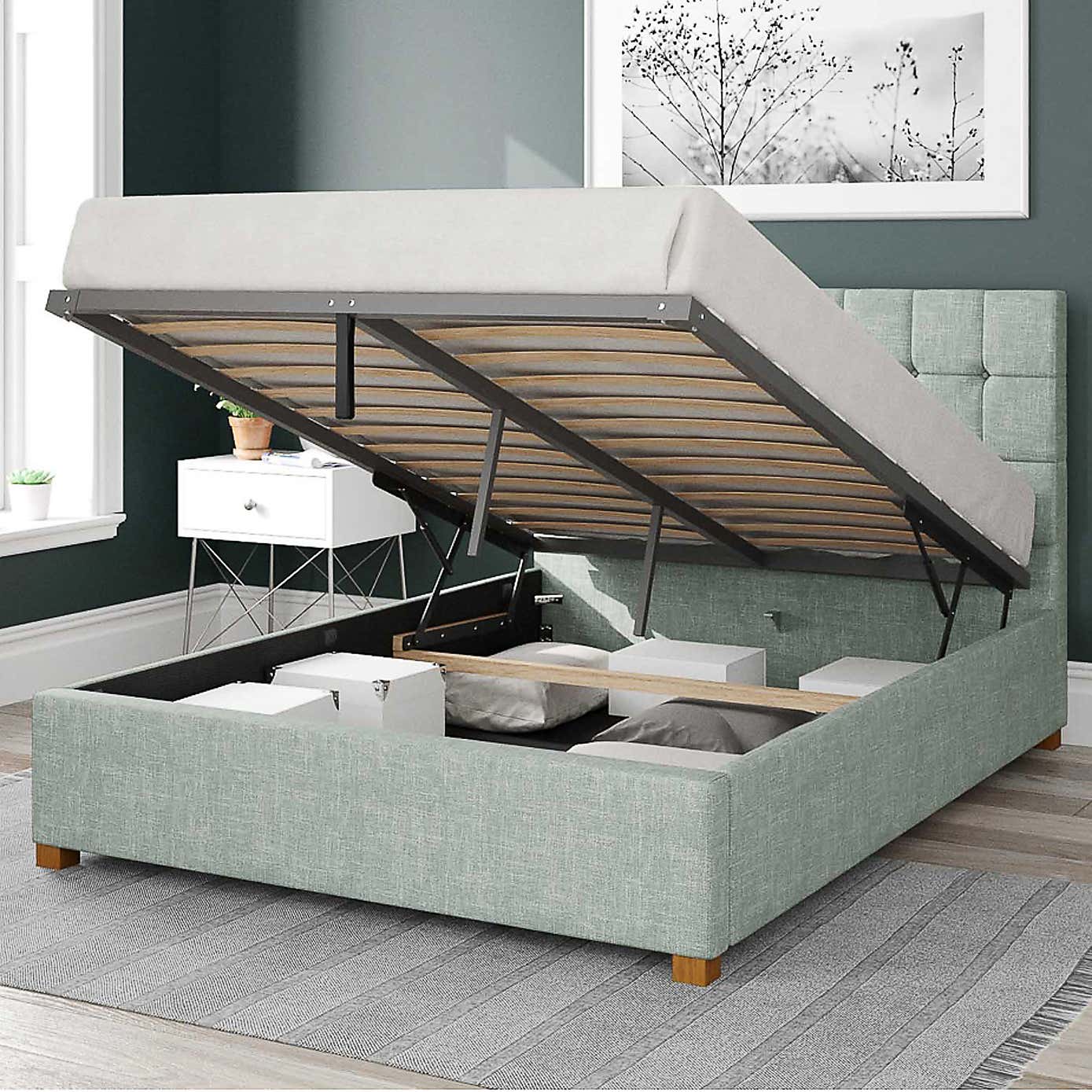 Sinatra Pure Pastel Cotton Ottoman Bed