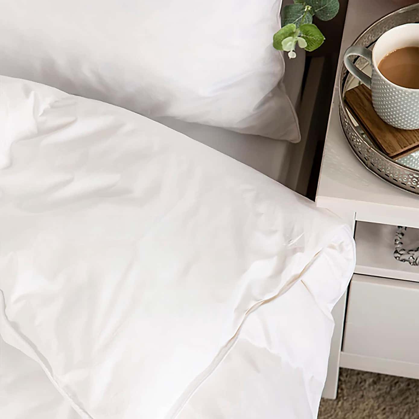 Snuggledown Scandinavian Duck Feather And Down 10.5 Tog Duvet and Polyester Fibre Pillow Set