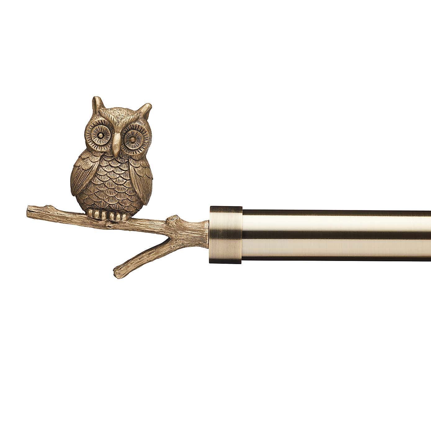 Owl On Branch Extendable Metal Eyelet Curtain Pole​