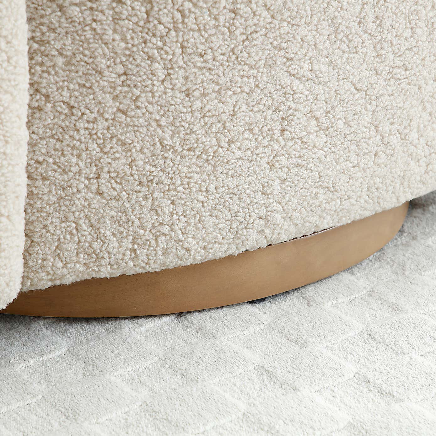 Theo Natural Borg Swivel Armchair