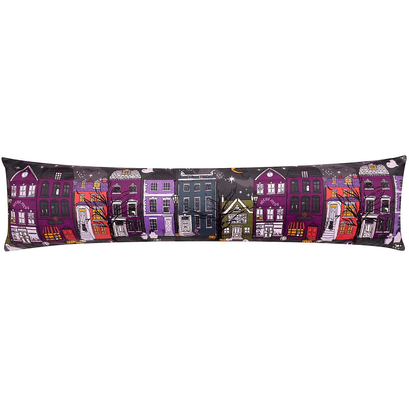 Creepy Town Black & Purple Draught Excluder
