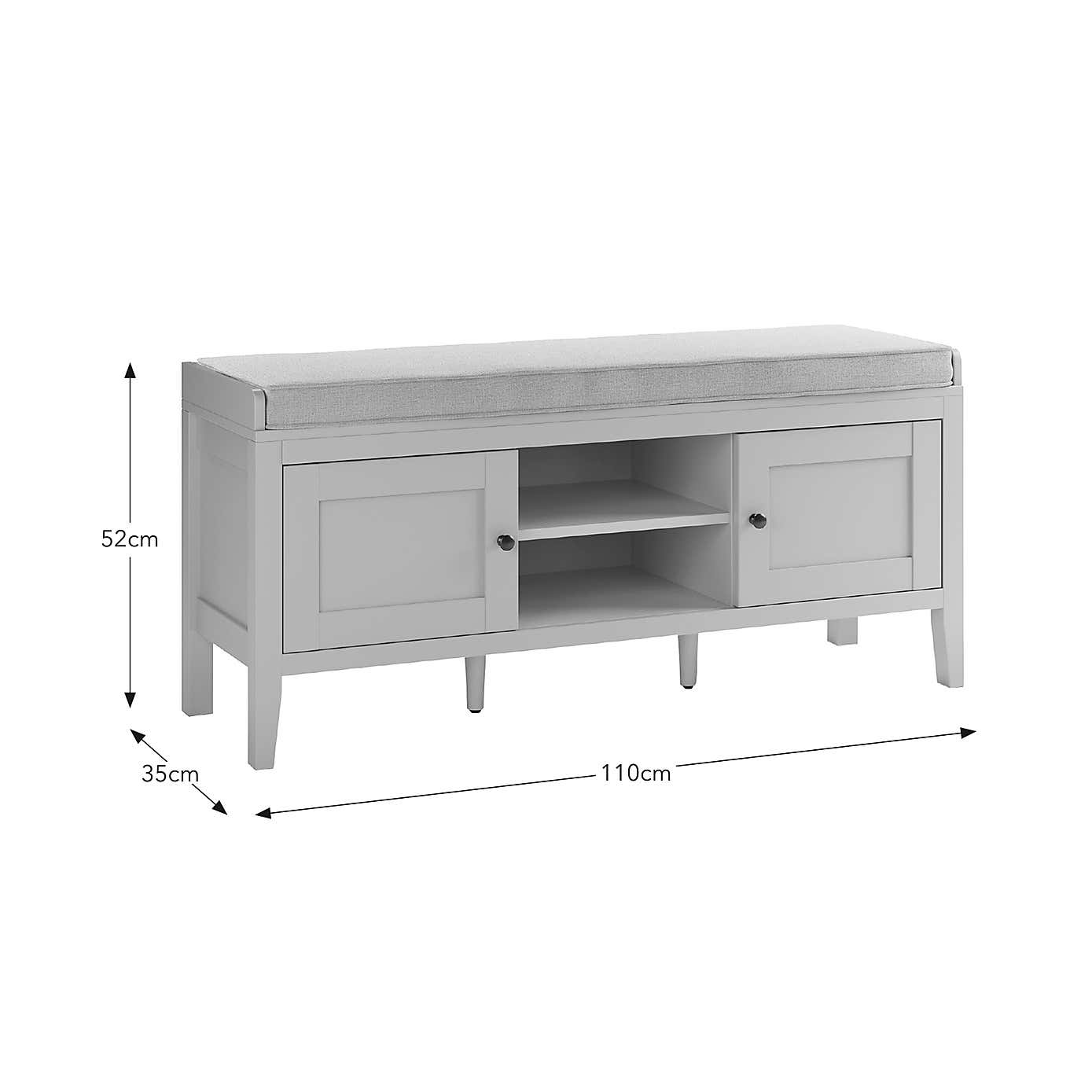 Lynton Storage Bench White