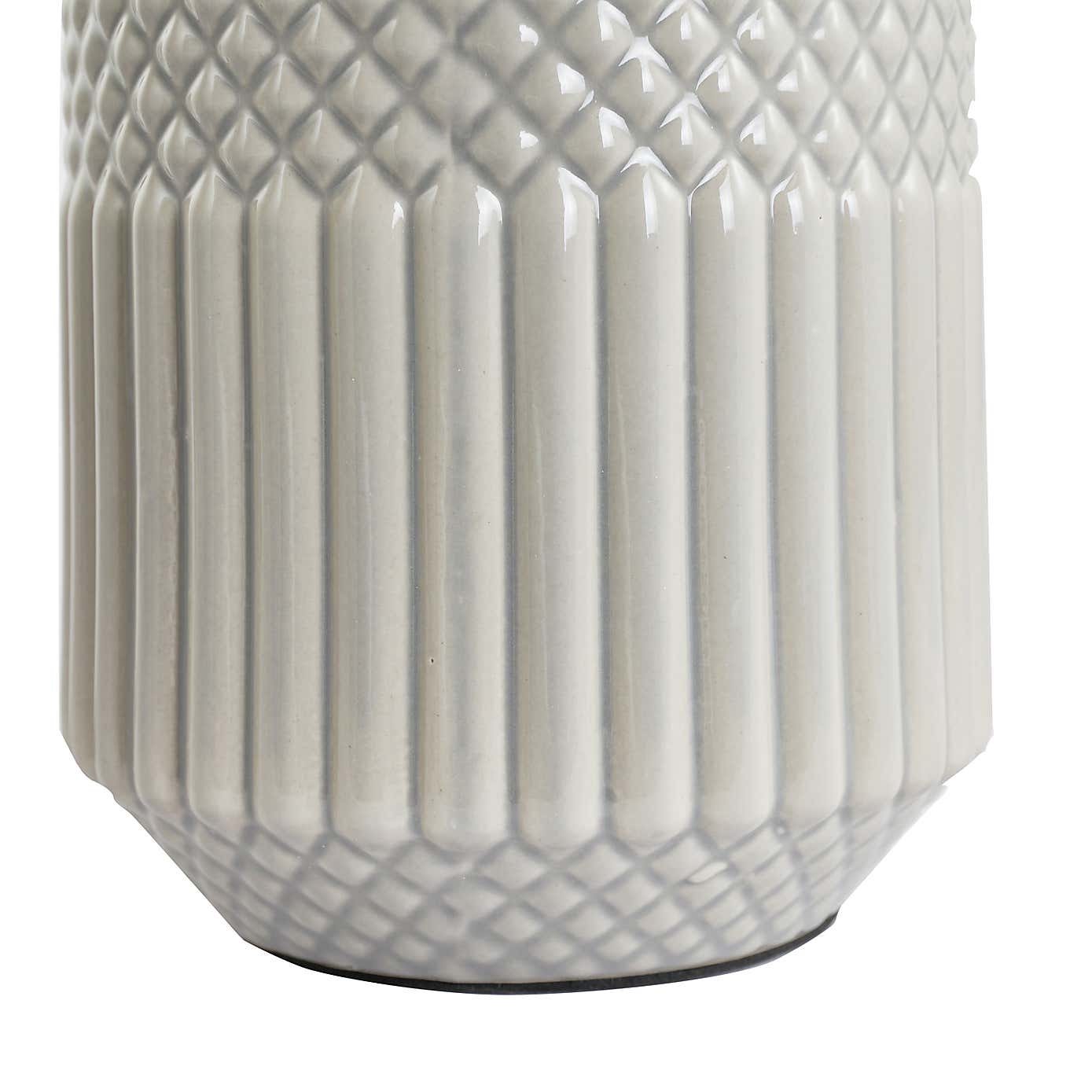 Meribel Tall Geo Textured Ceramic Table Lamp
