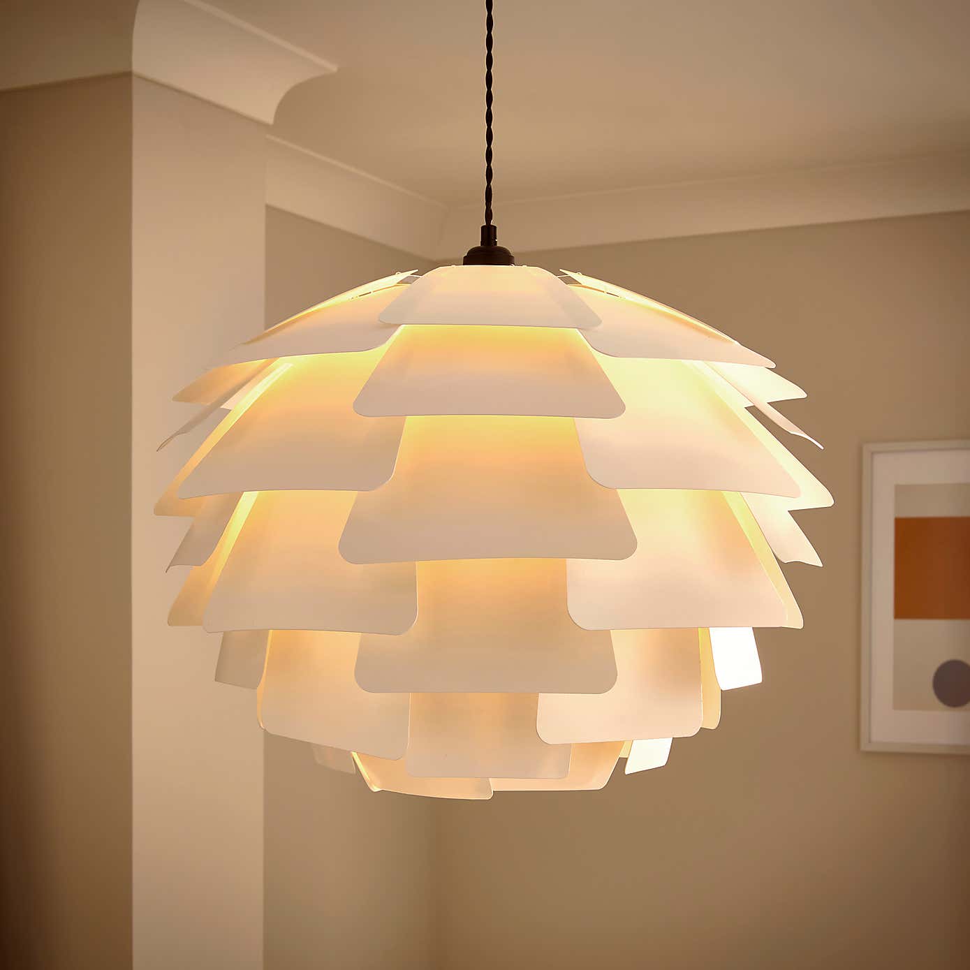 Elements Kerr Easy Fit Plastic Pendant Shade