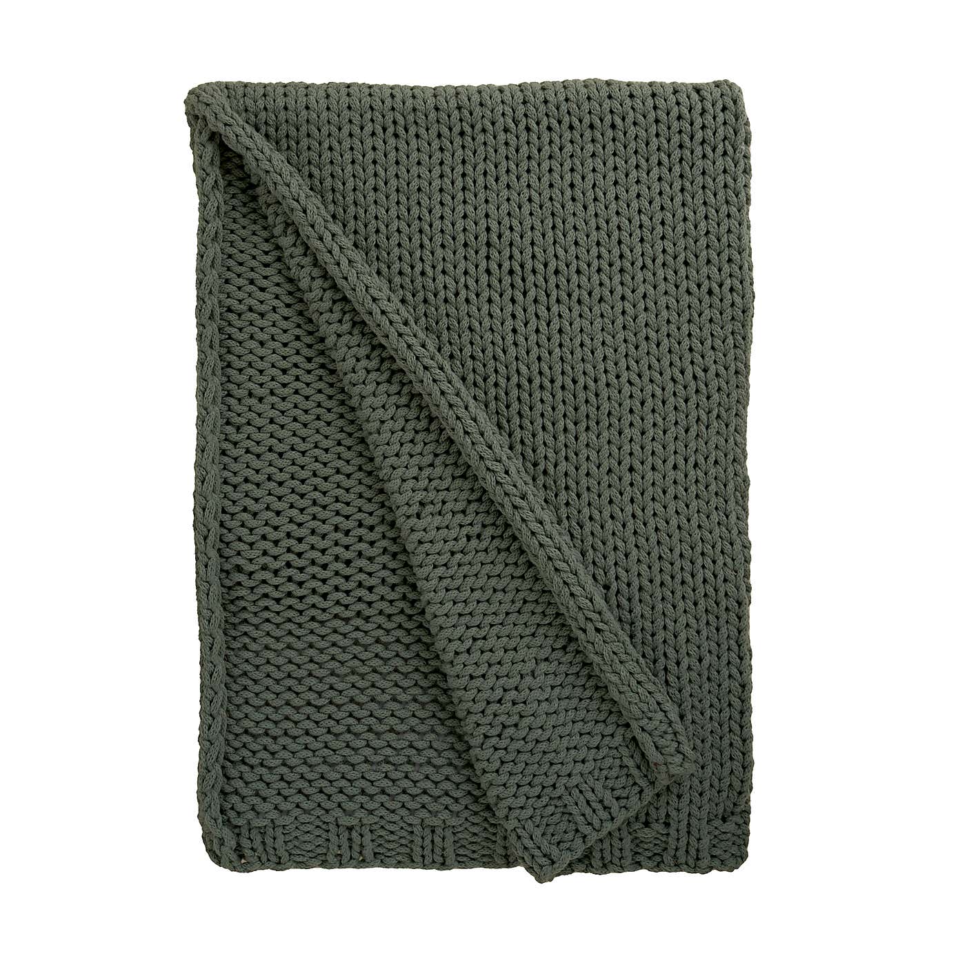 Chunky Knit Recycled Throw 130cm x 170cm