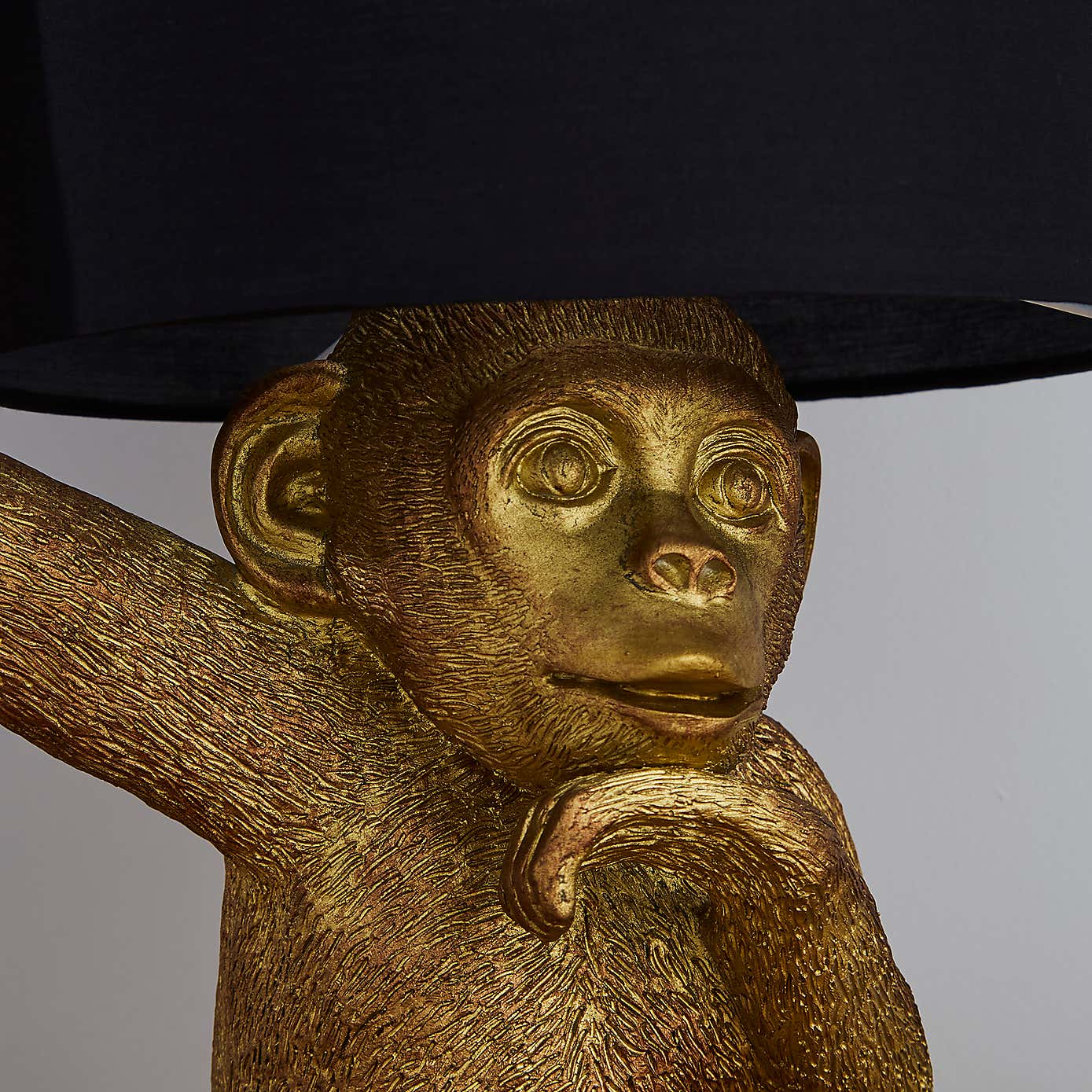 Odisha Resin Monkey Gold Table Lamp