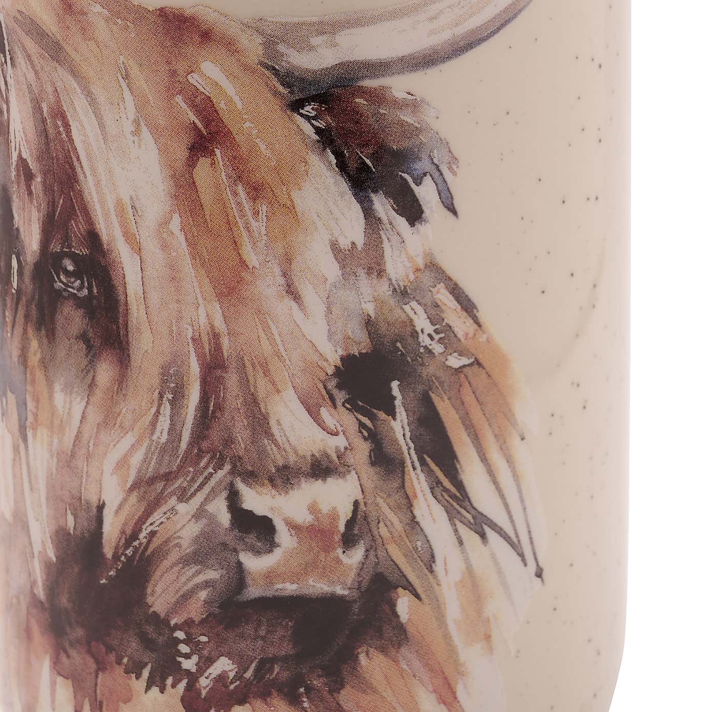 Meg Hawkins Tall Ceramic Highland Cow Vase