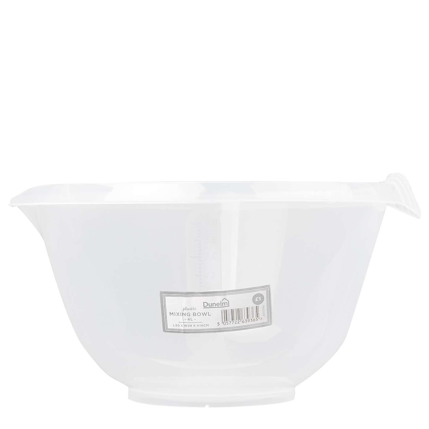 Dunelm Plastic 4L Mixing Bowl