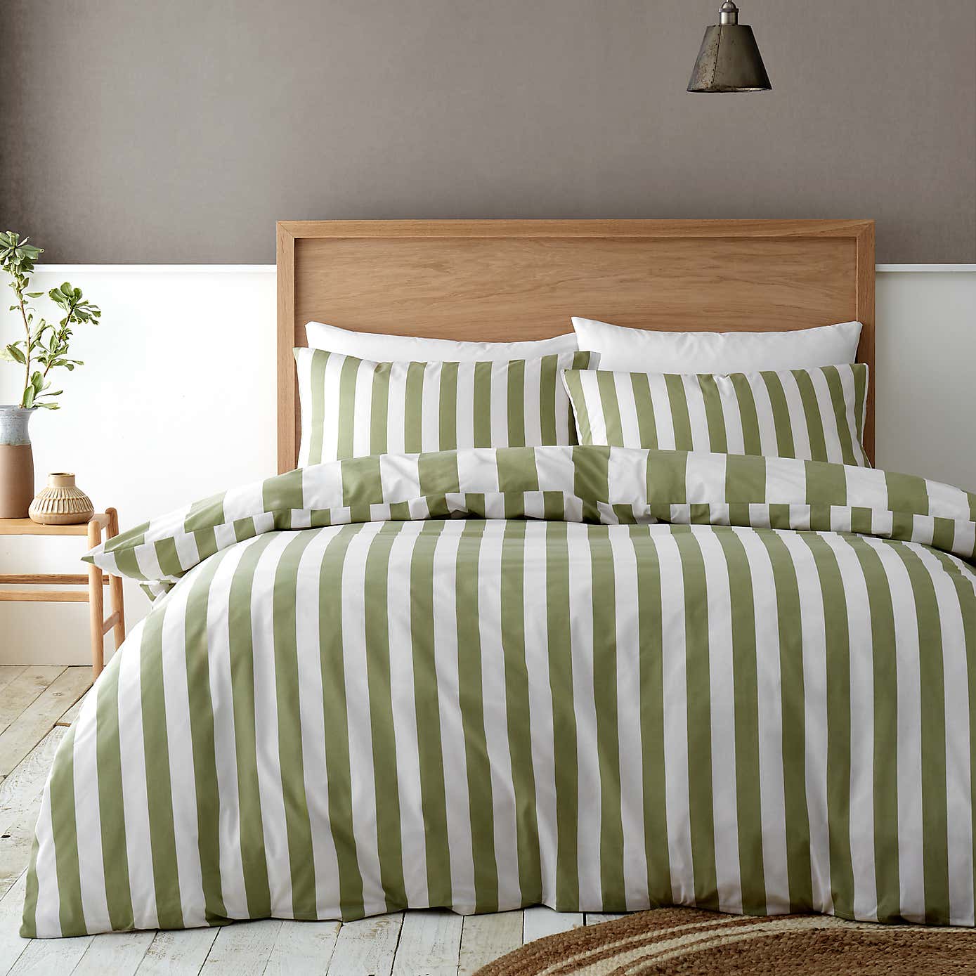 Catherine Lansfield Cove Stripe Duvet Cover and Pillowcase Set
