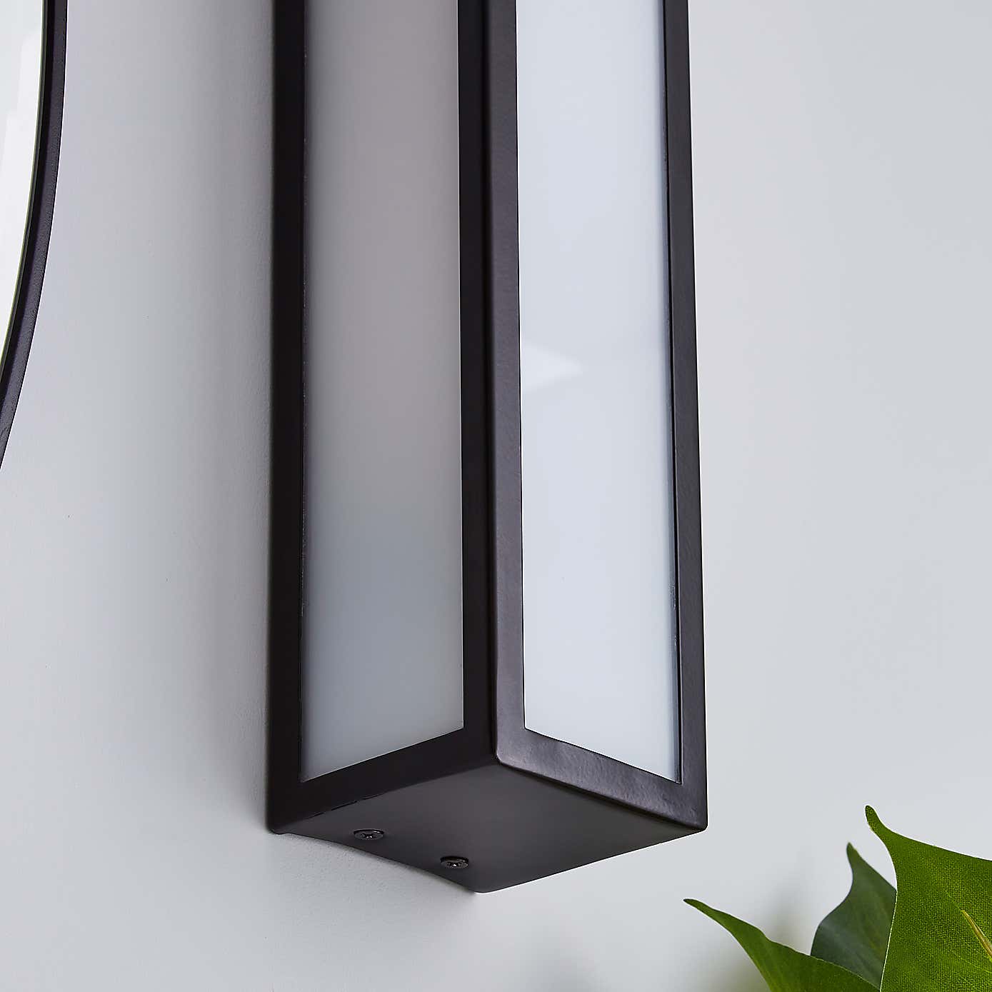 Fletcher Boxed Bathroom Wall Light Black