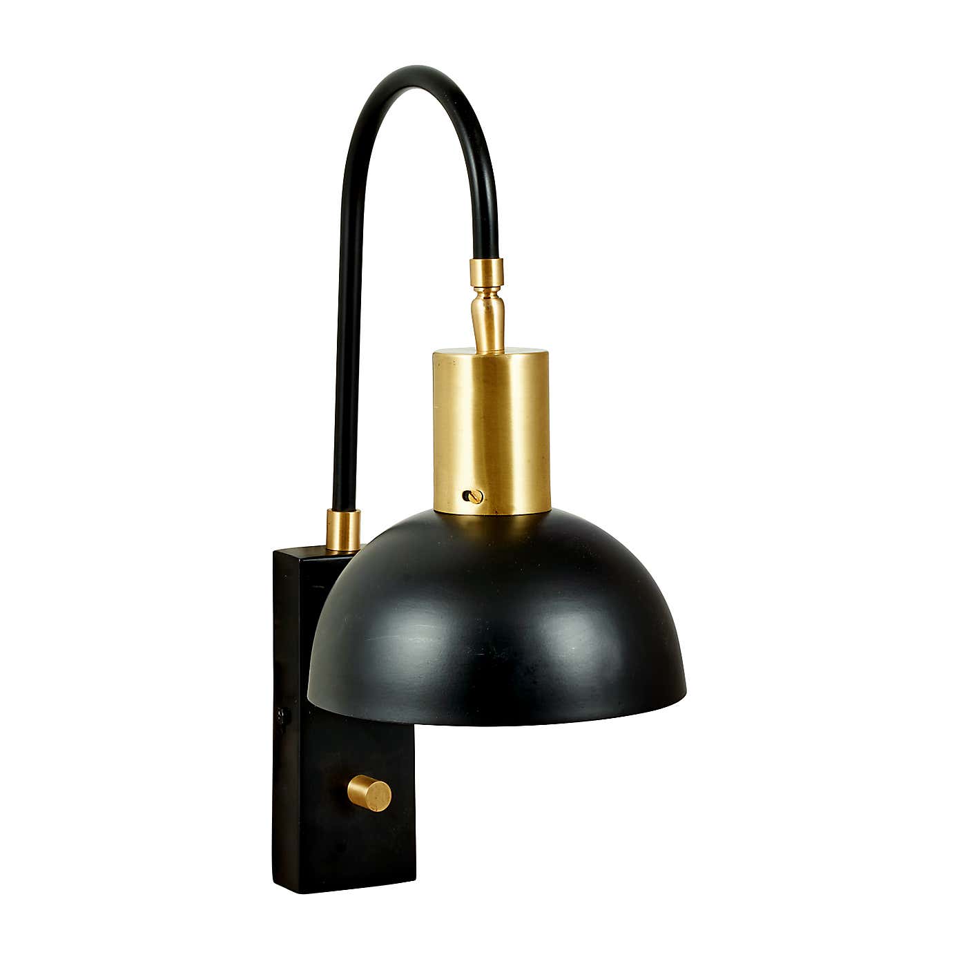 Mayfair Matt Black Domed Task Wall Light