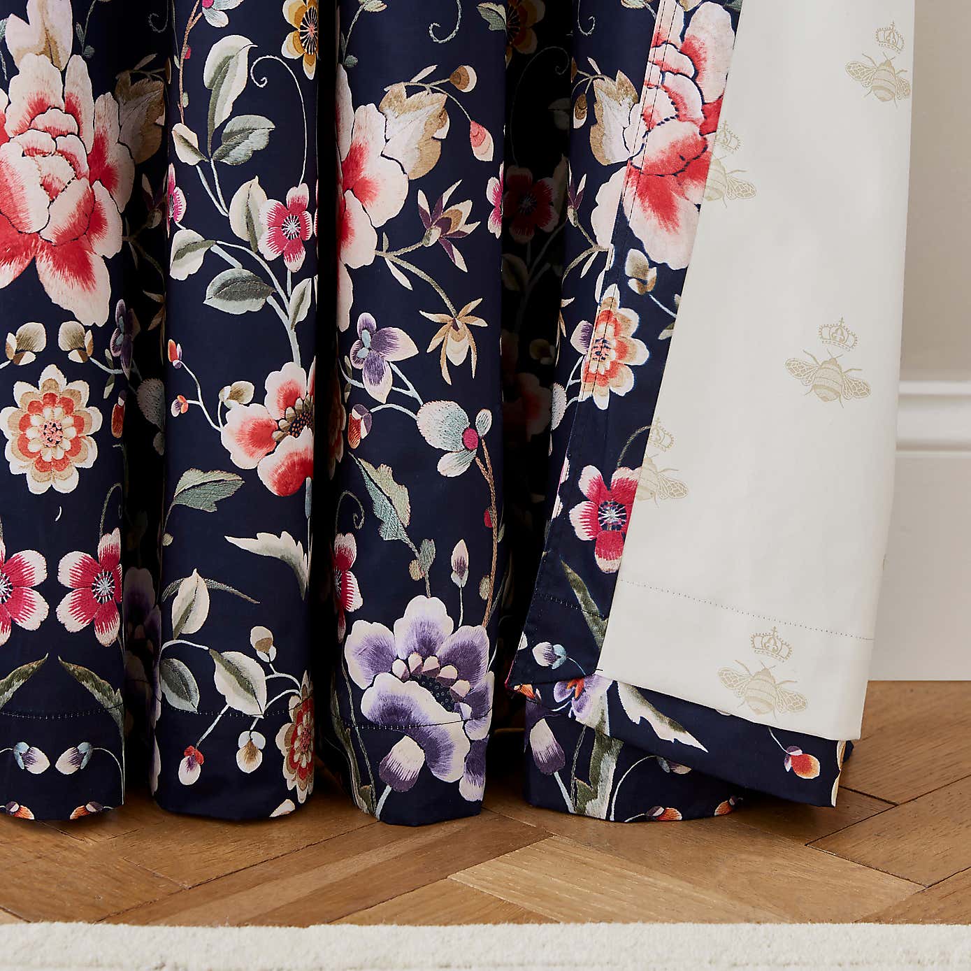 Dorma Midnight Garden Blackout Pencil Pleat Curtains