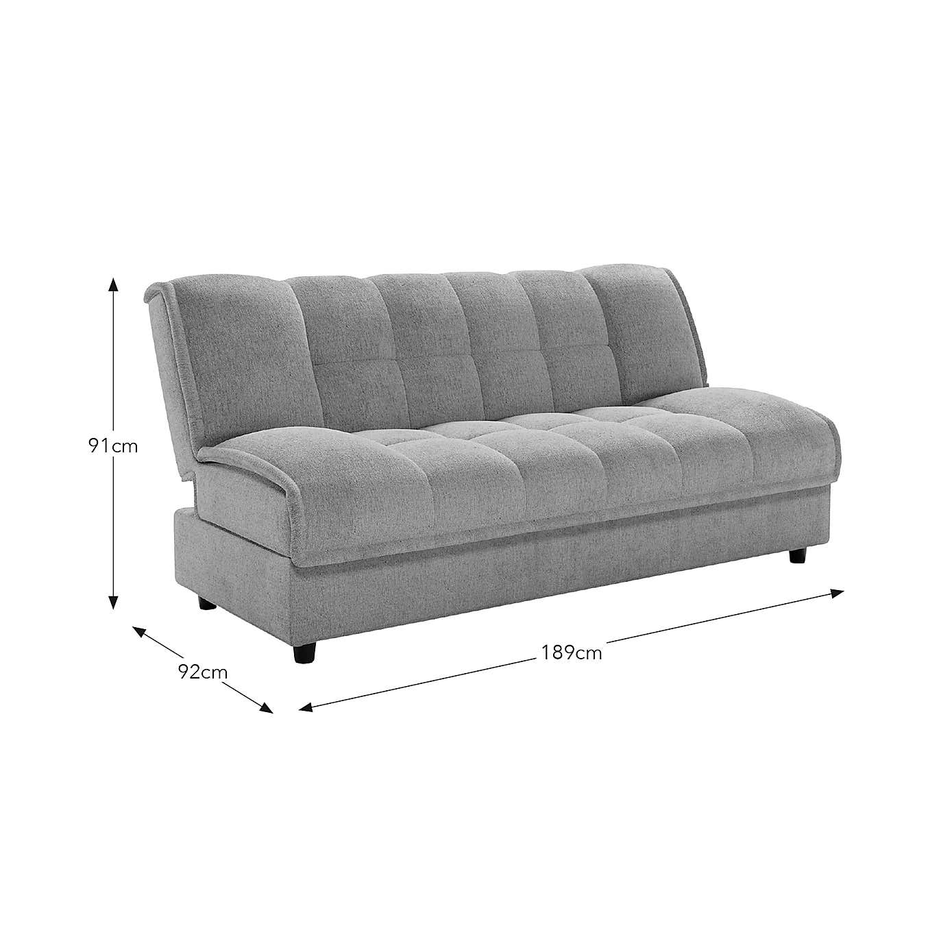 Emery Squish Soft Chenille Clic Clac Storage Sofa Bed