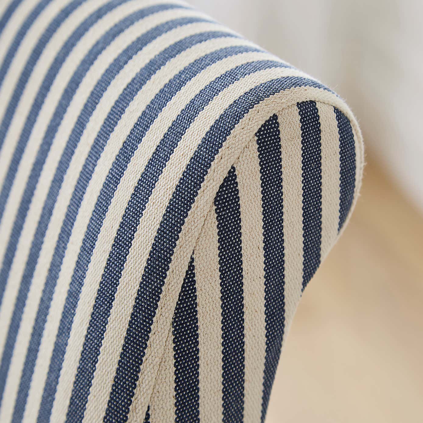 Set of 2 Chester Linford Stripe Dining Chairs, Fabric