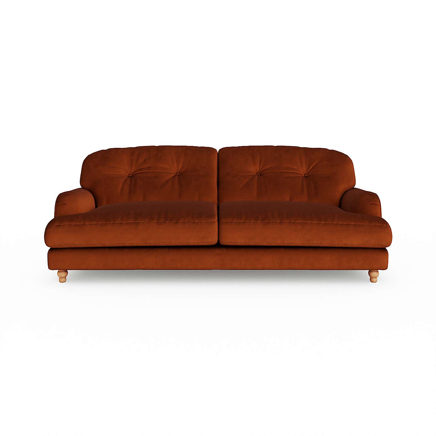 Martha Matte Plush Velvet 4 Seater Sofa