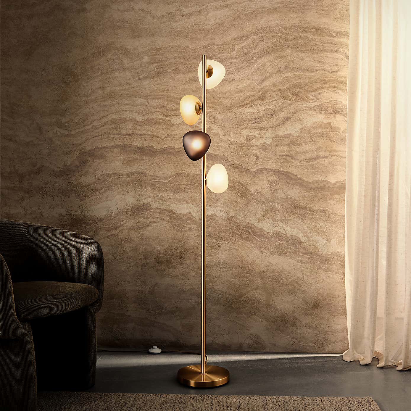 Pebble 4 Light Floor Lamp