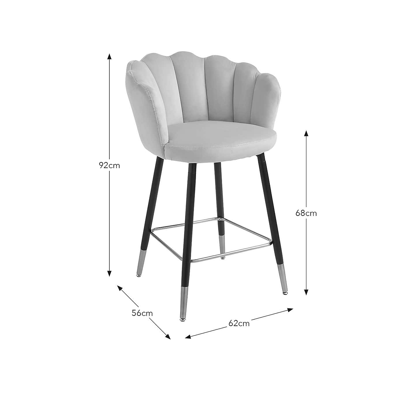 Vivian Velvet Bar Stool