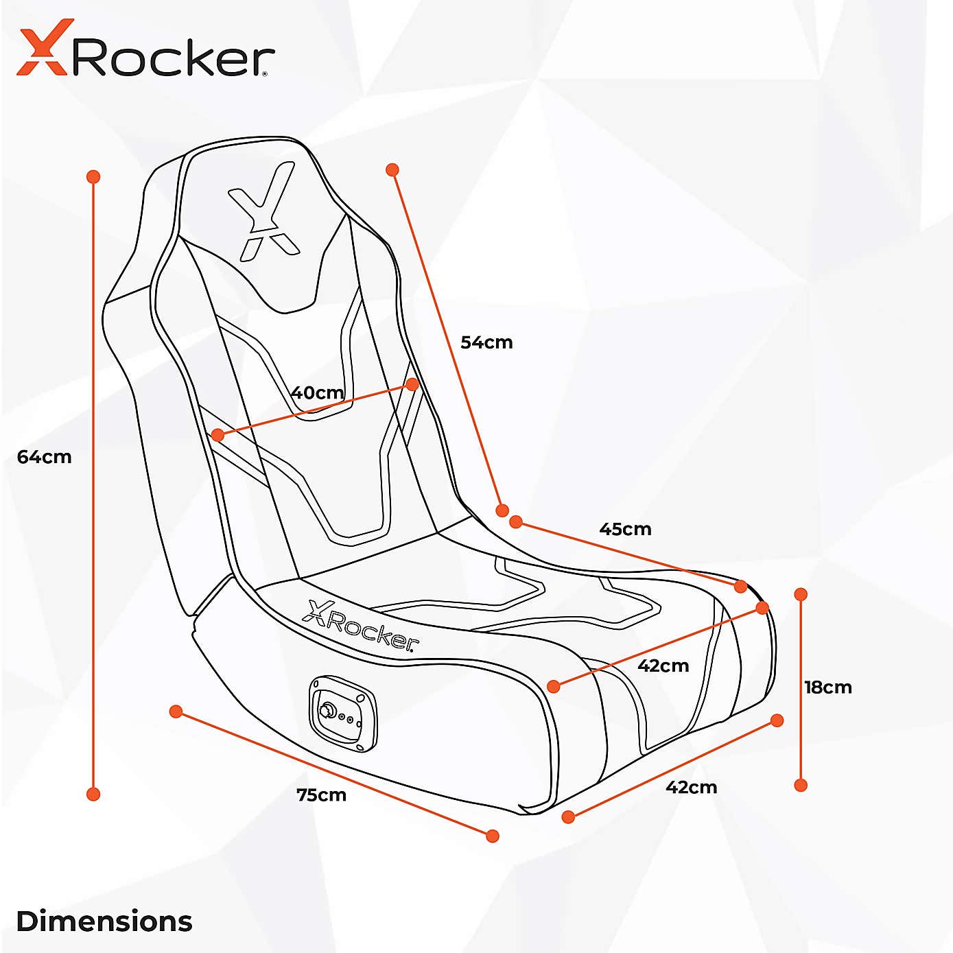 X Rocker Chimera 2.0 Stereo Audio Gaming Chair with Vibrant LED Light