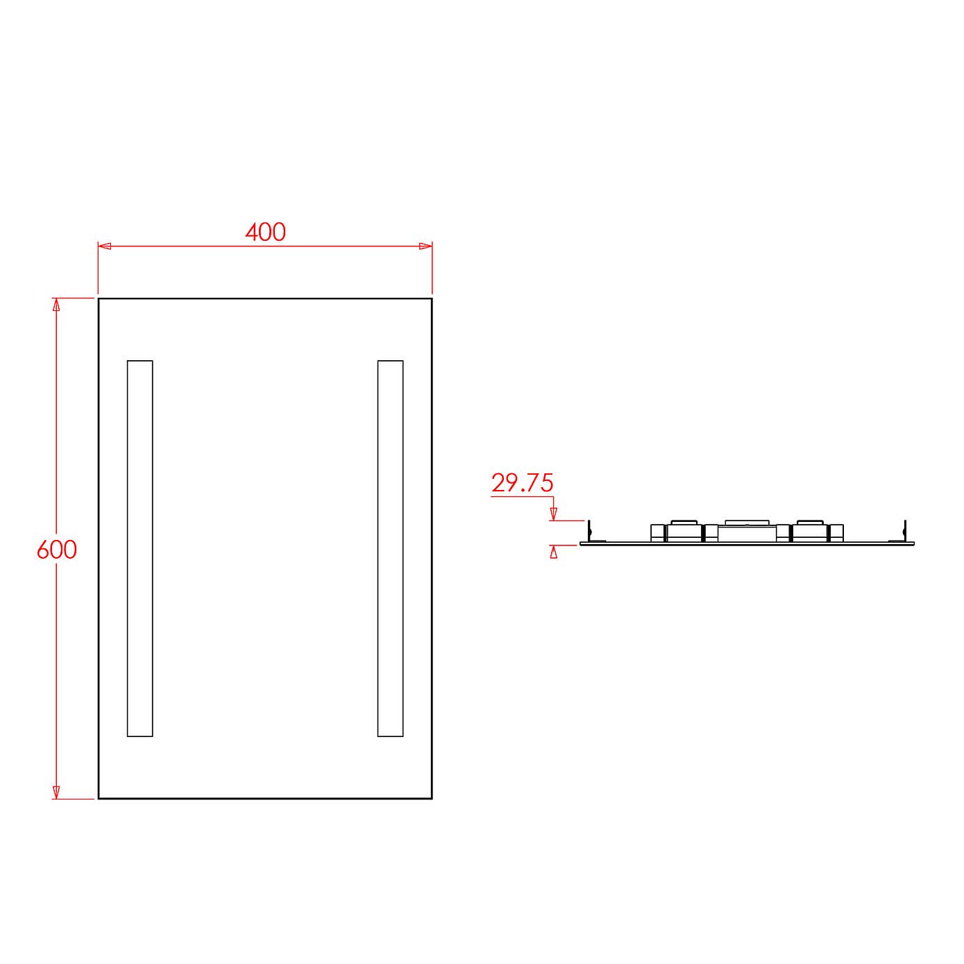 Thorton Rectangle LED Wall Mirror