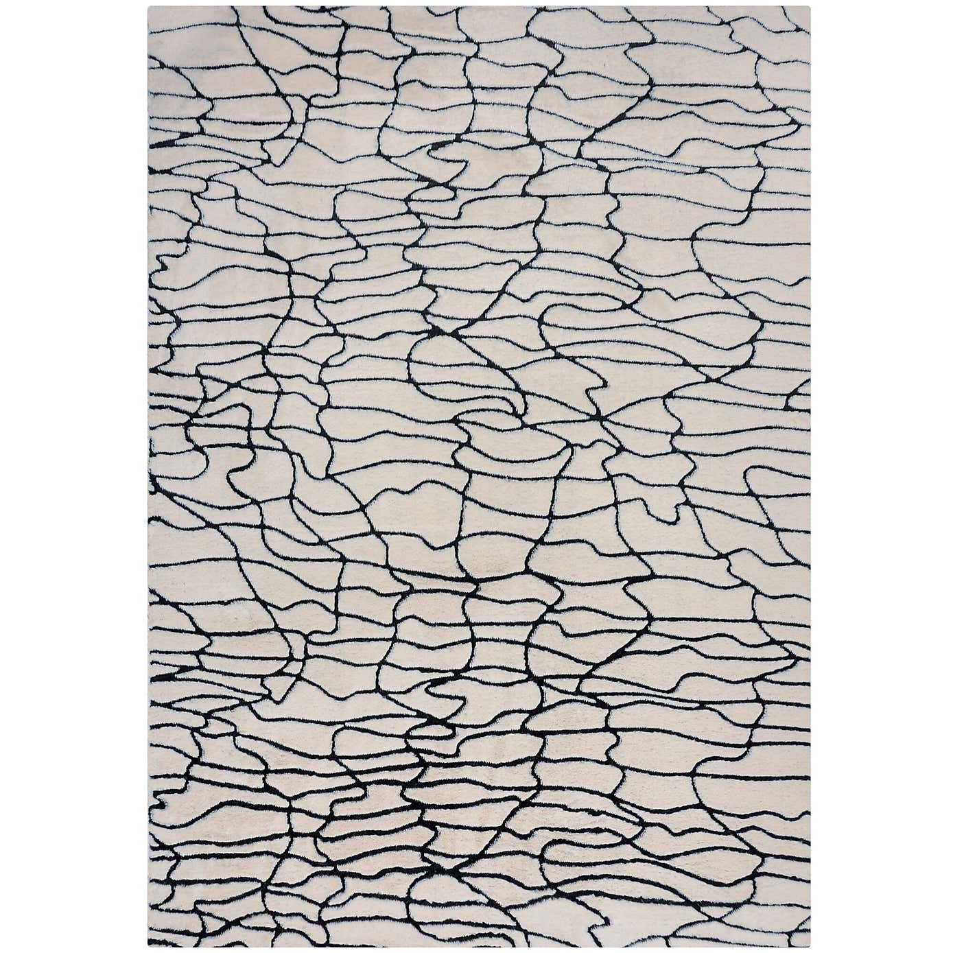 Faron Abstract Faux Fur Luxe Rug