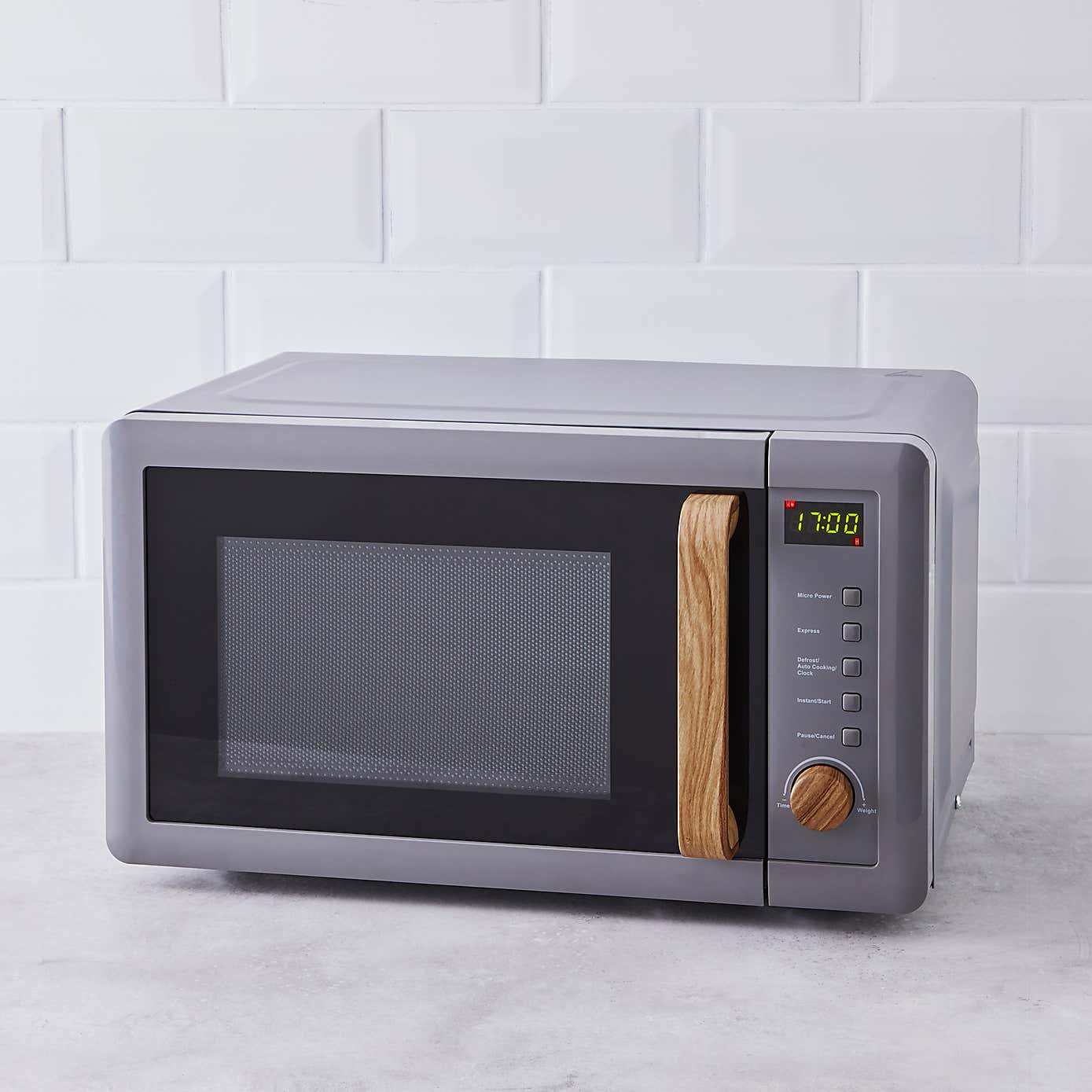 Contemporary 20L 700W Grey Microwave
