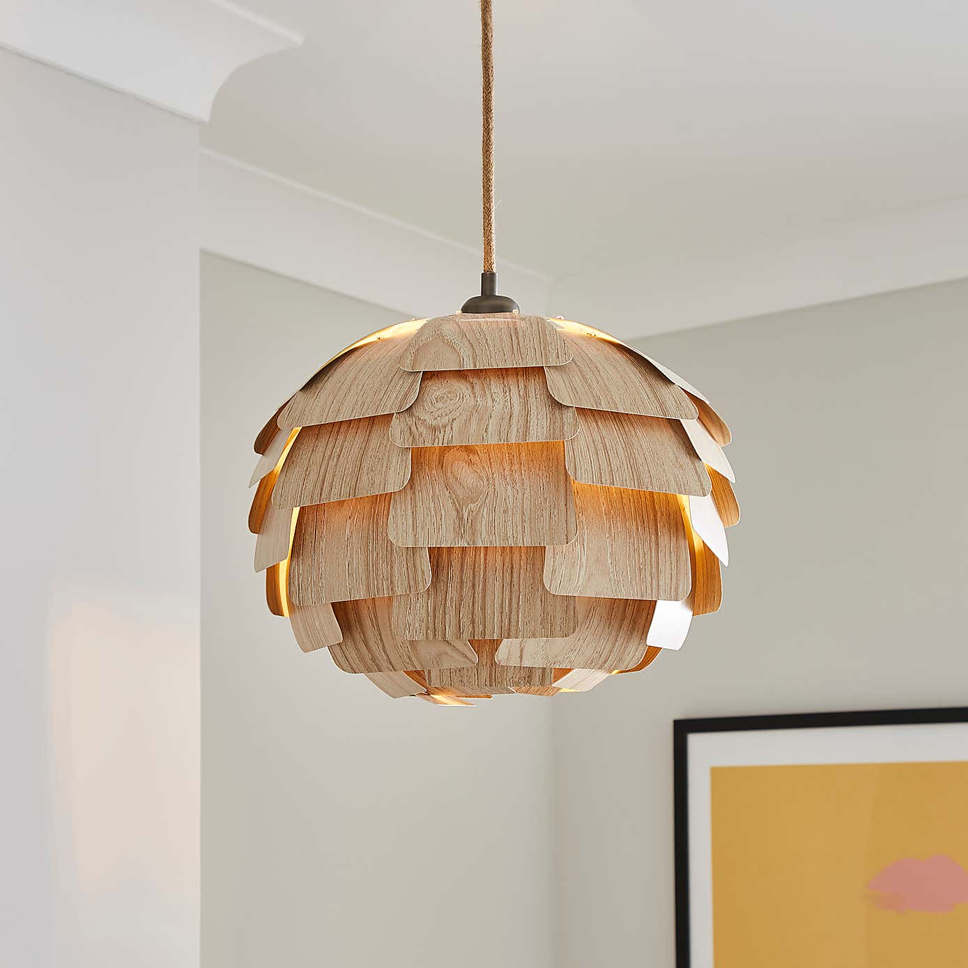 Elements Kerr Easy Fit Plastic Pendant Shade