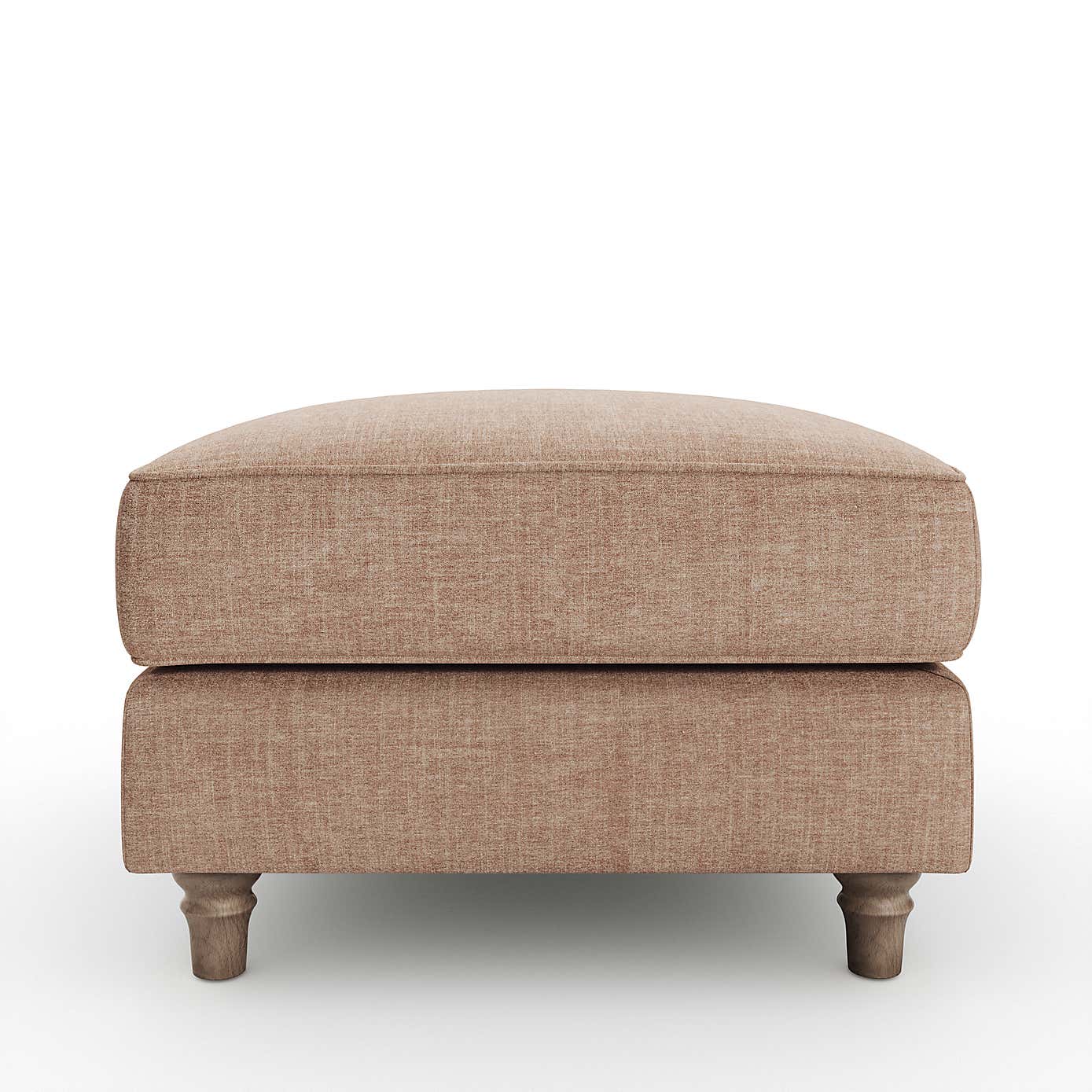 Flori Footstool, Tonal Plush Chenille