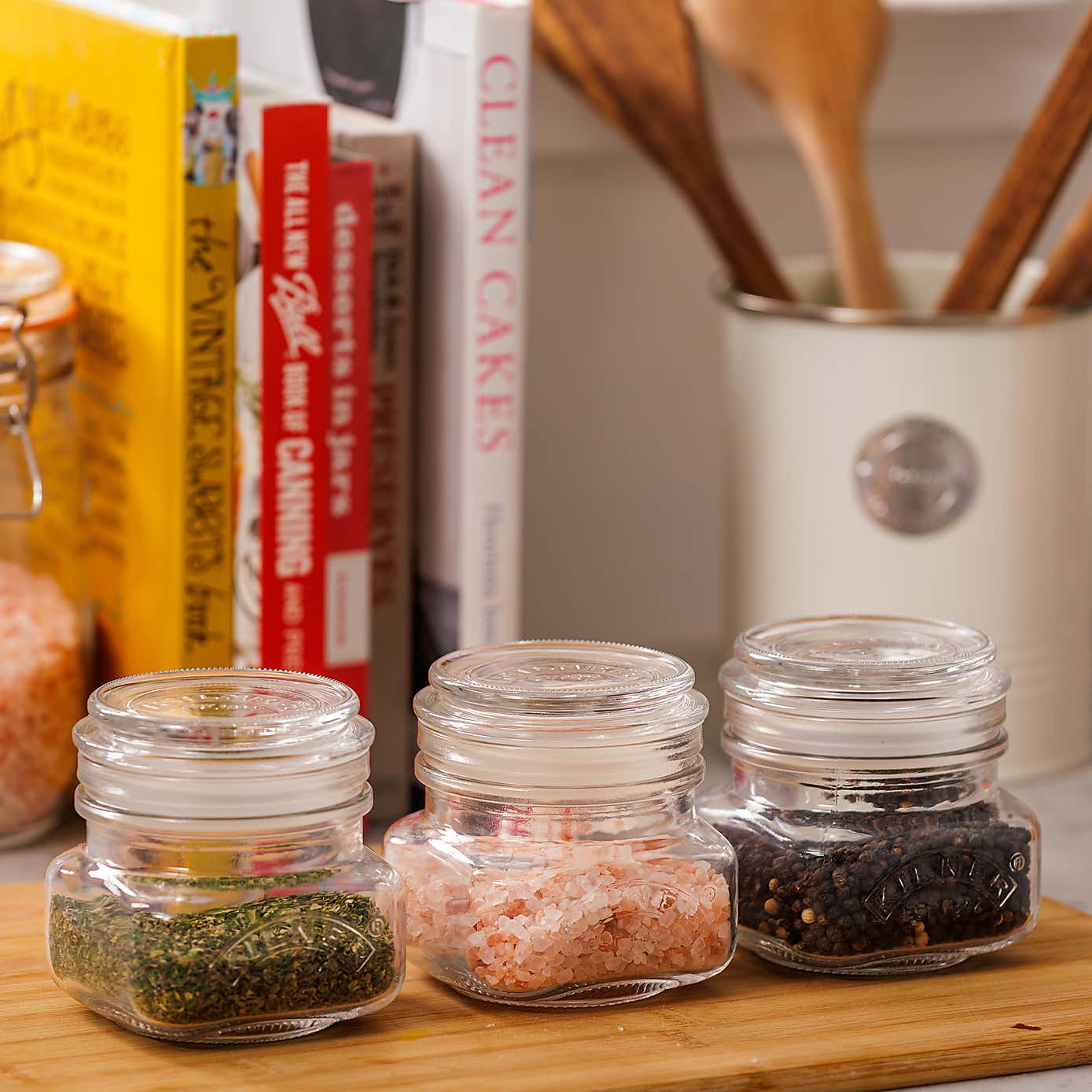 Kilner Set of 3 Universal Push Top Jars, 0.85L