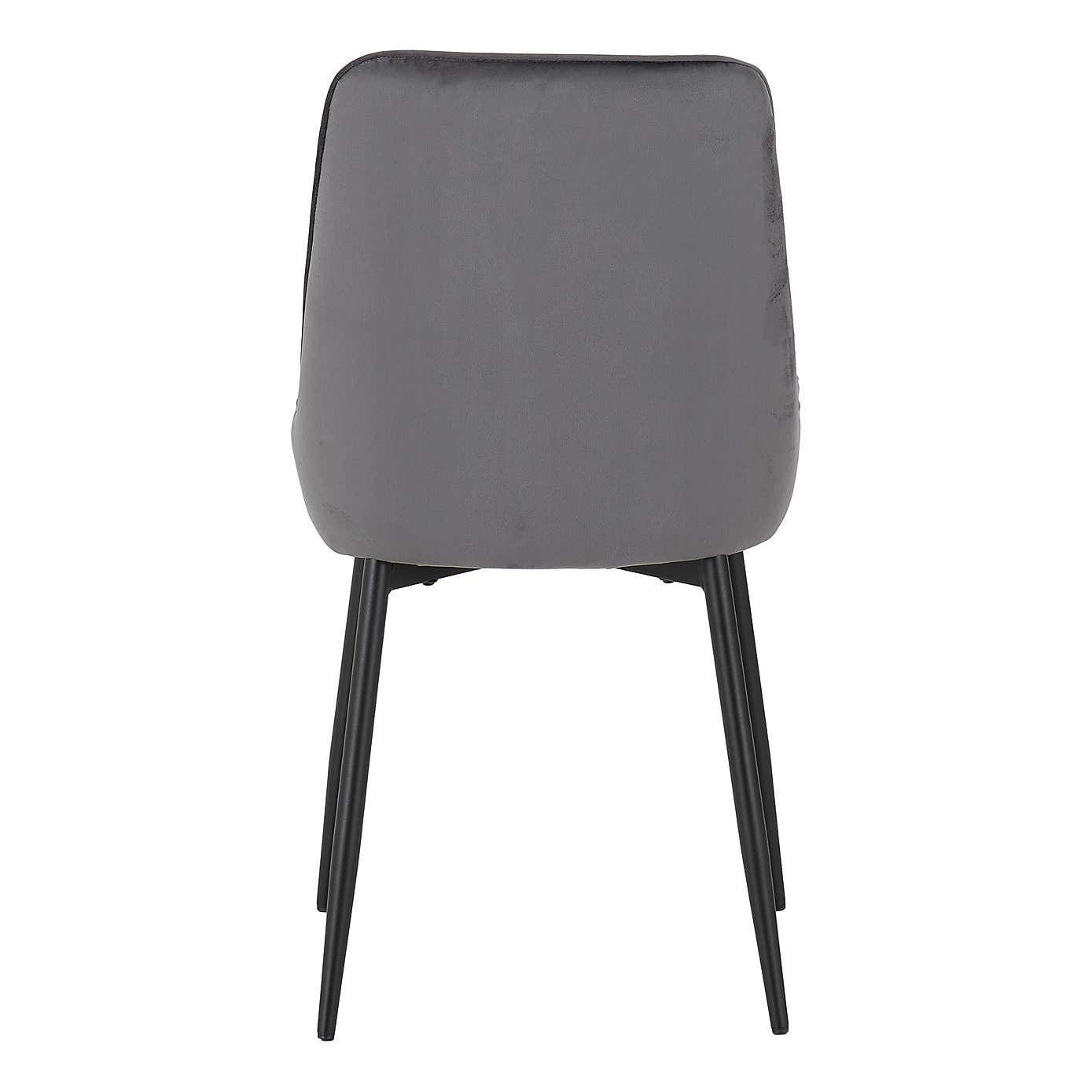 Avery Set of 2 Dining Chairs Blue Velvet