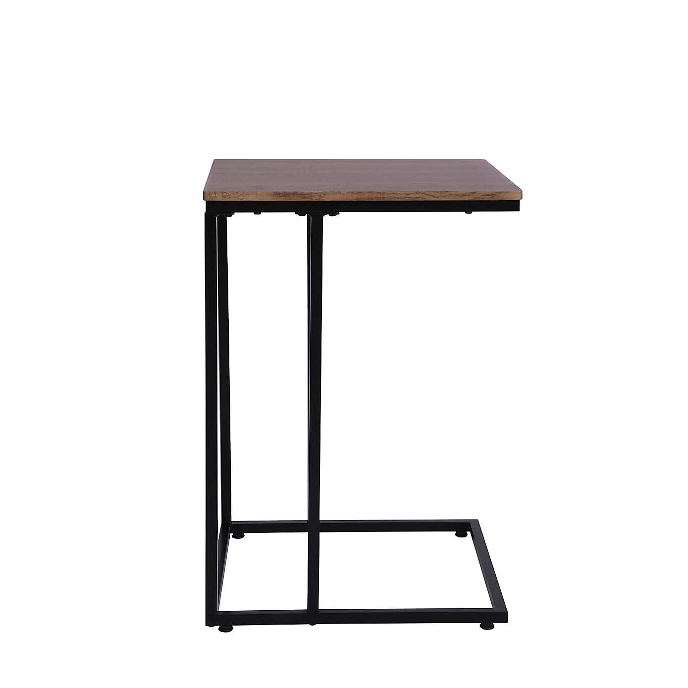 Charlie Rustic Wood Effect Side Table