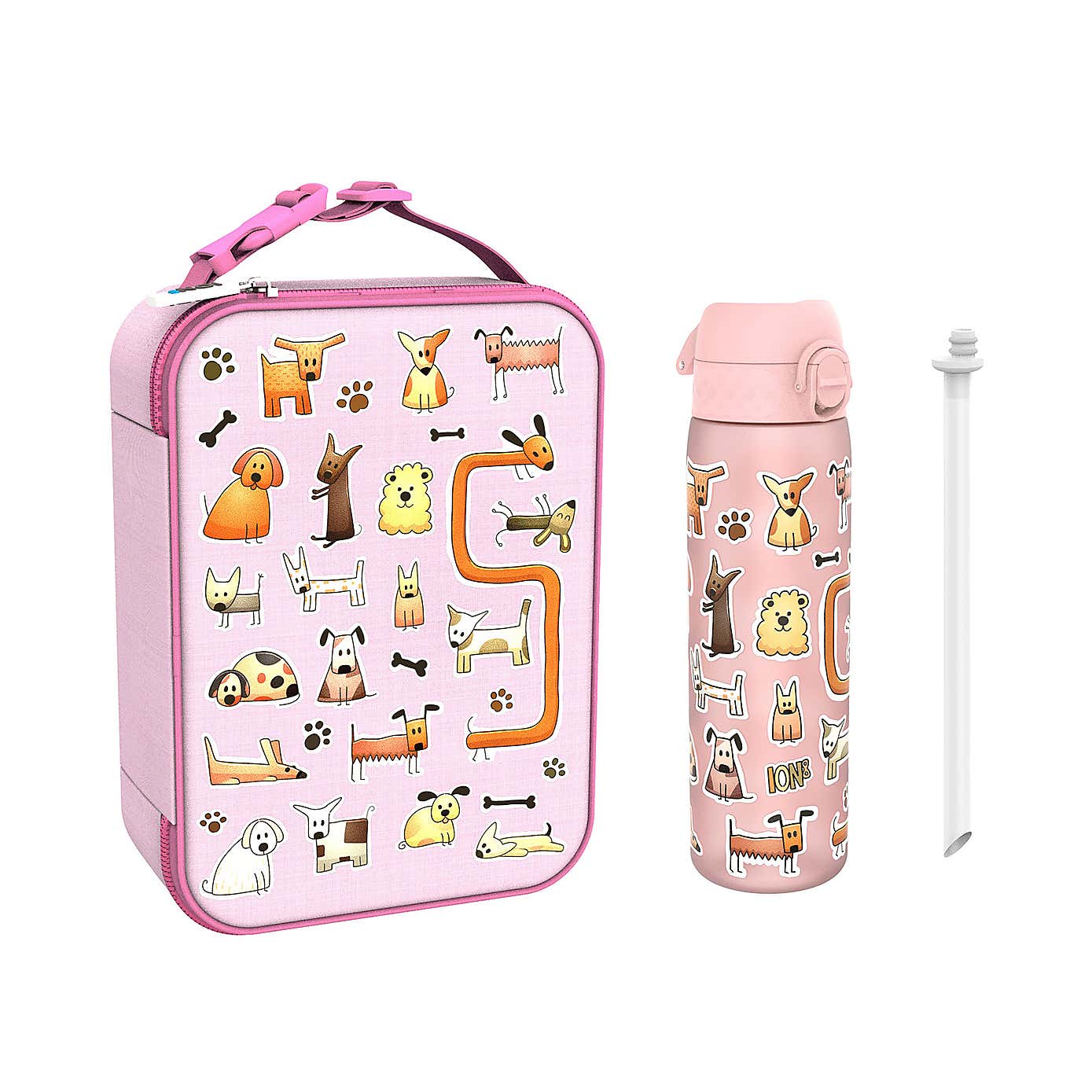 Ion8 Doggy Water Bottle and Lunch Bag Bundle