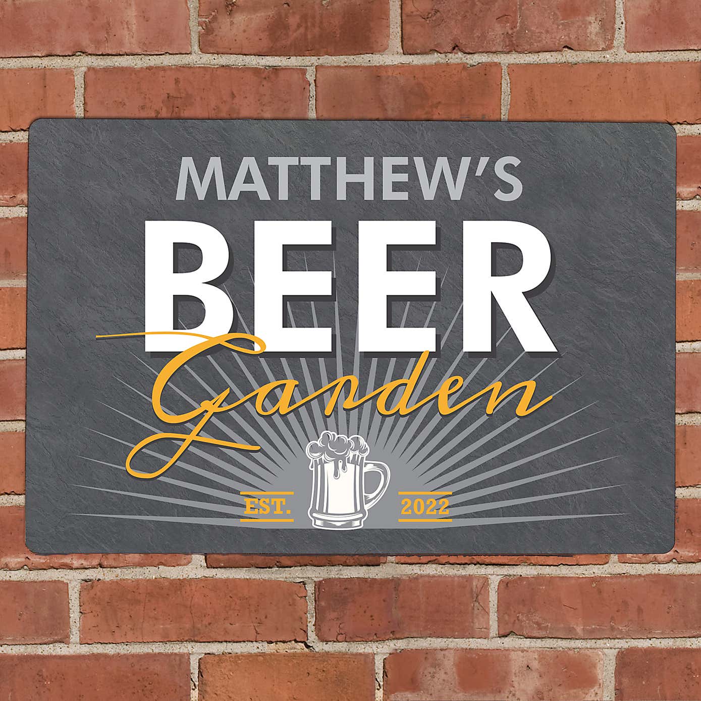 Personalised Beer Garden Metal Sign
