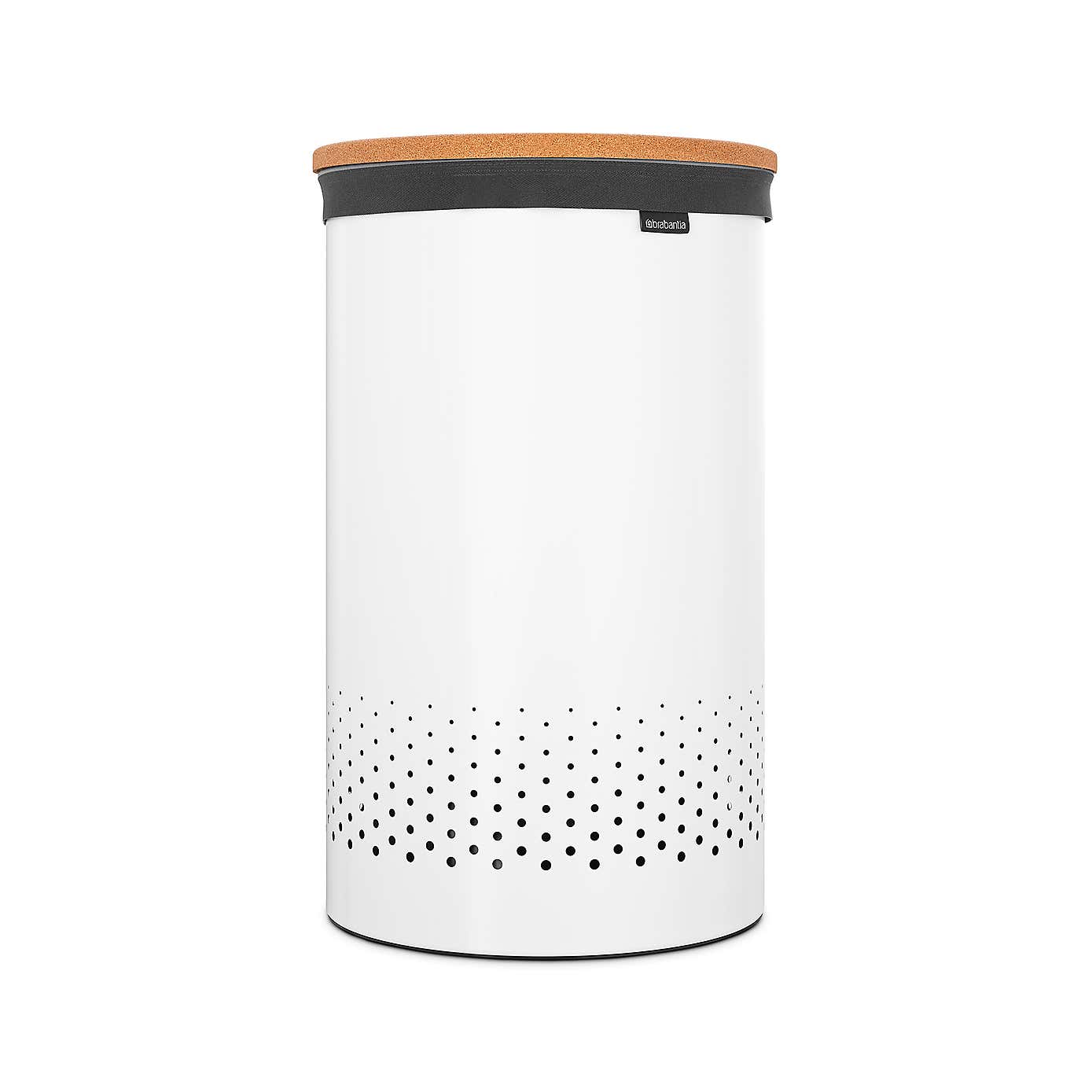 Brabantia White Cork 60L Laundry Bin