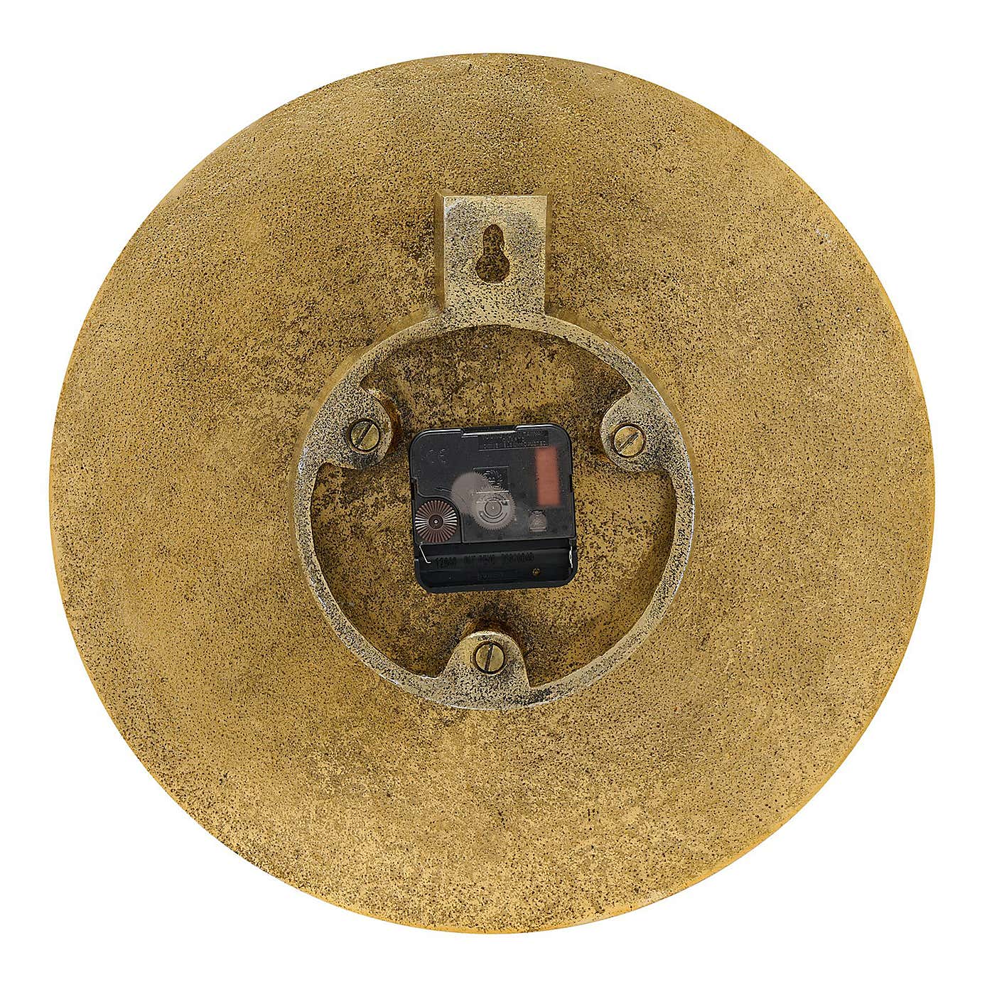 Interval Textured Brass Metal Wall Clock