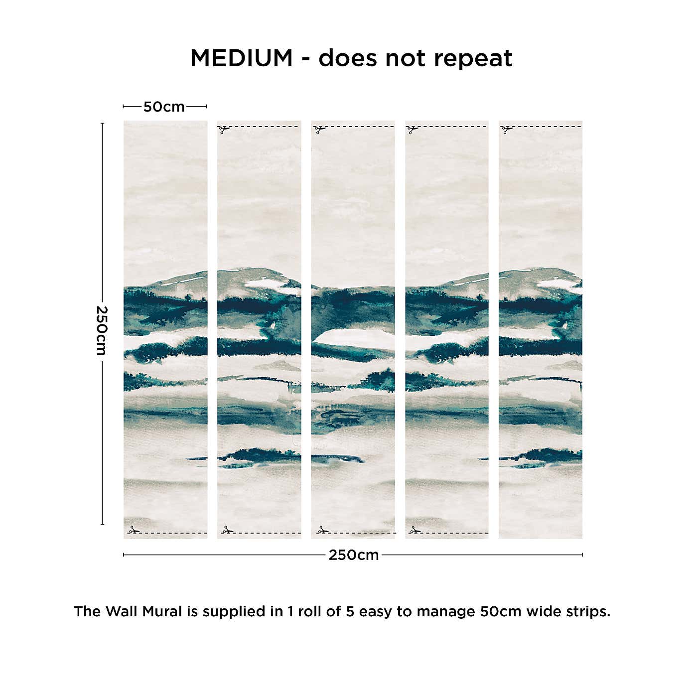 Landscape Blue Mural Wallpaper