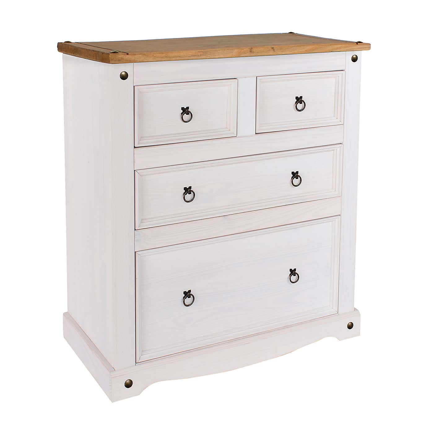 Corona 2 Plus 2 Drawer White Chest