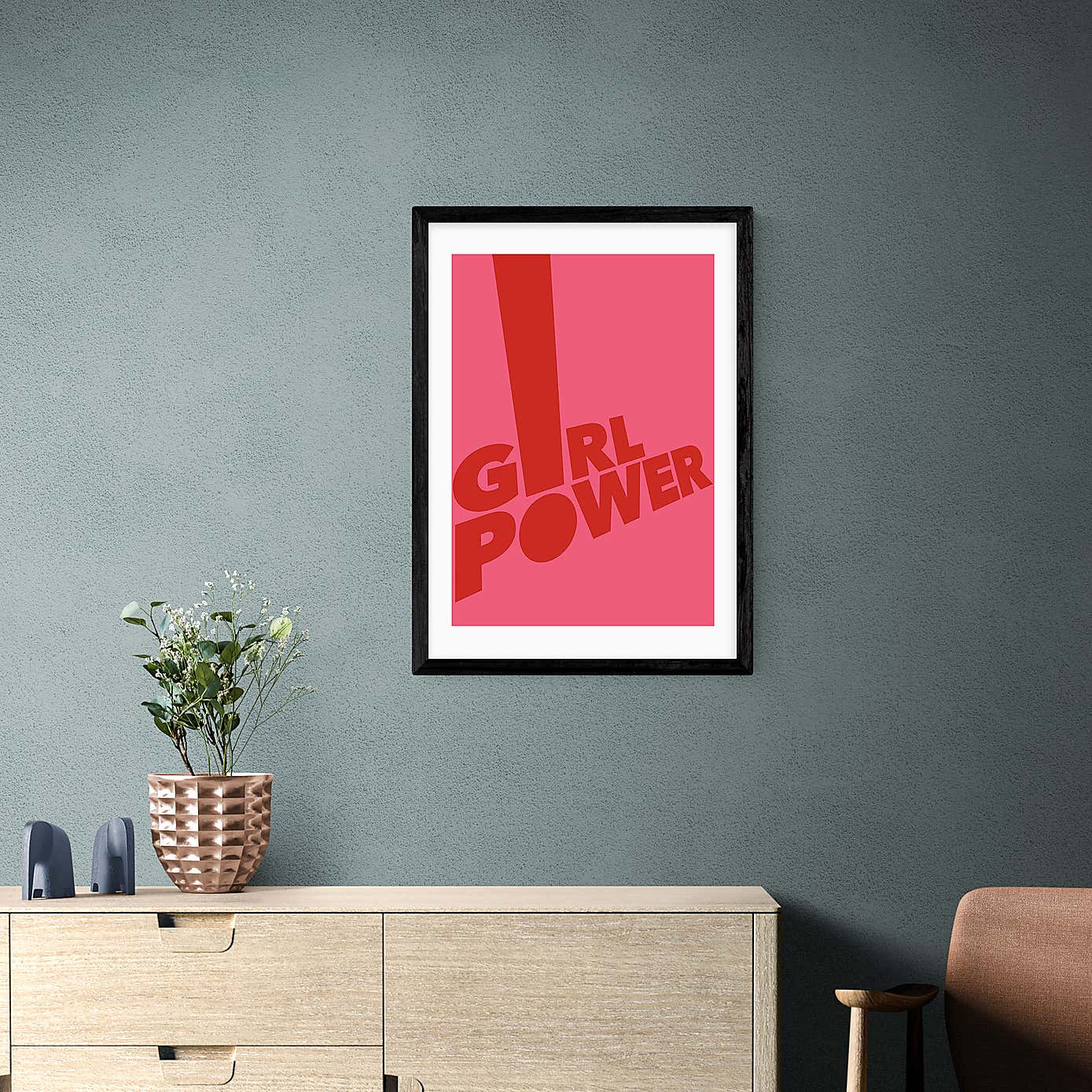 East End Prints Girl Power Framed Print