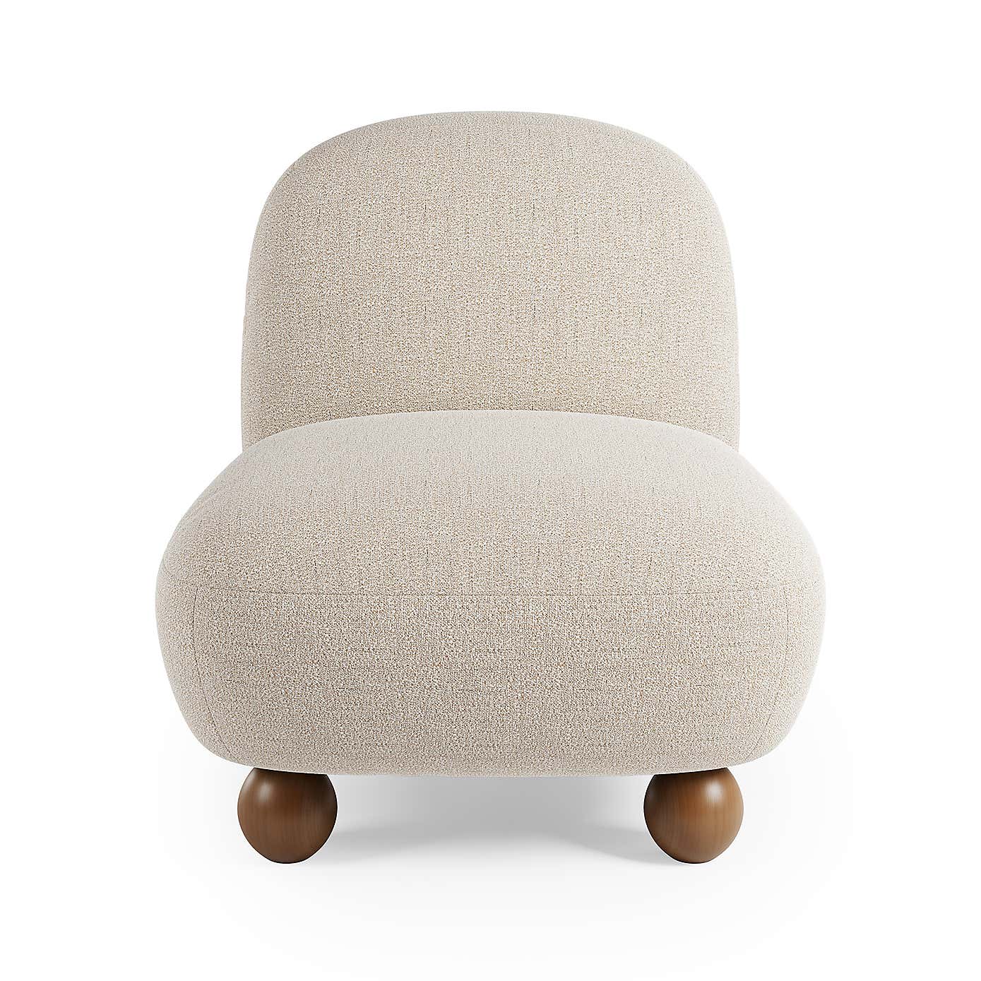 Nylah Multi Tone Boucle Curved Accent Chair