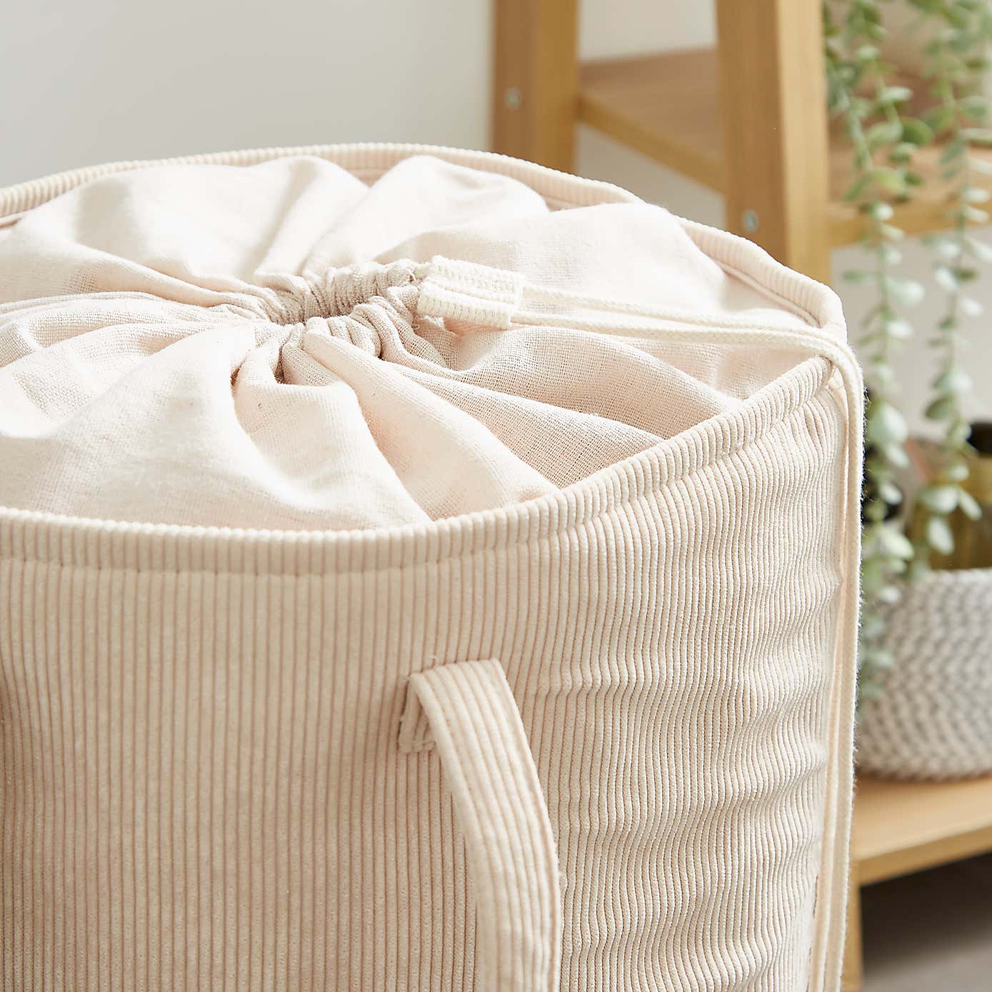 Corduroy 60L Fabric Laundry Bag