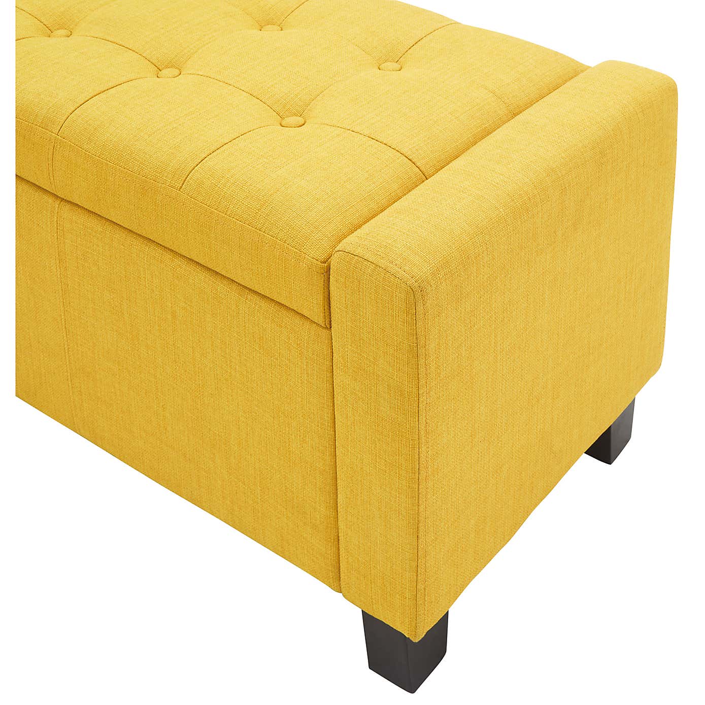 Verona Upholstered Ottoman Bench Mustard