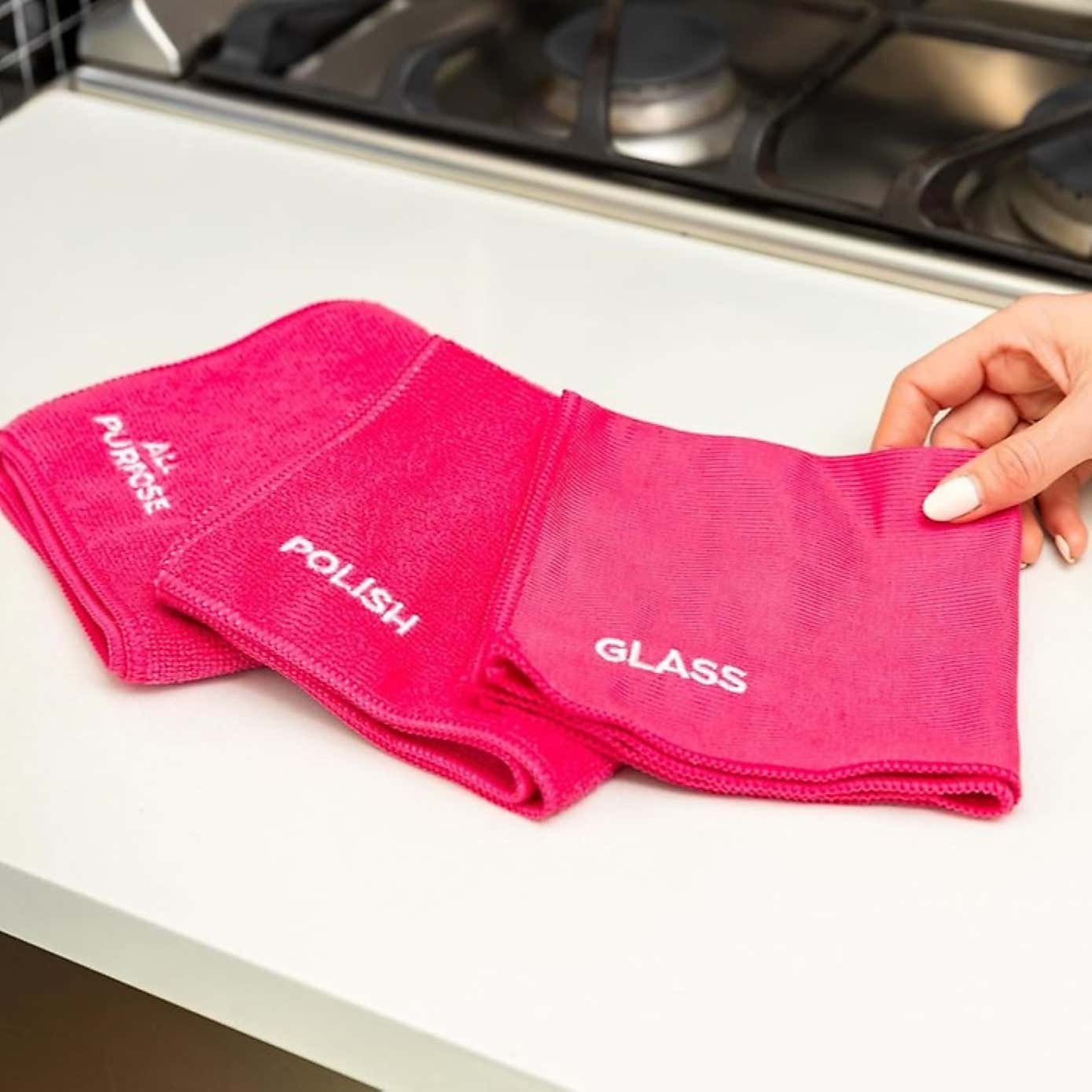 The Pink Stuff Pack of 3 Microfibre Cloths
