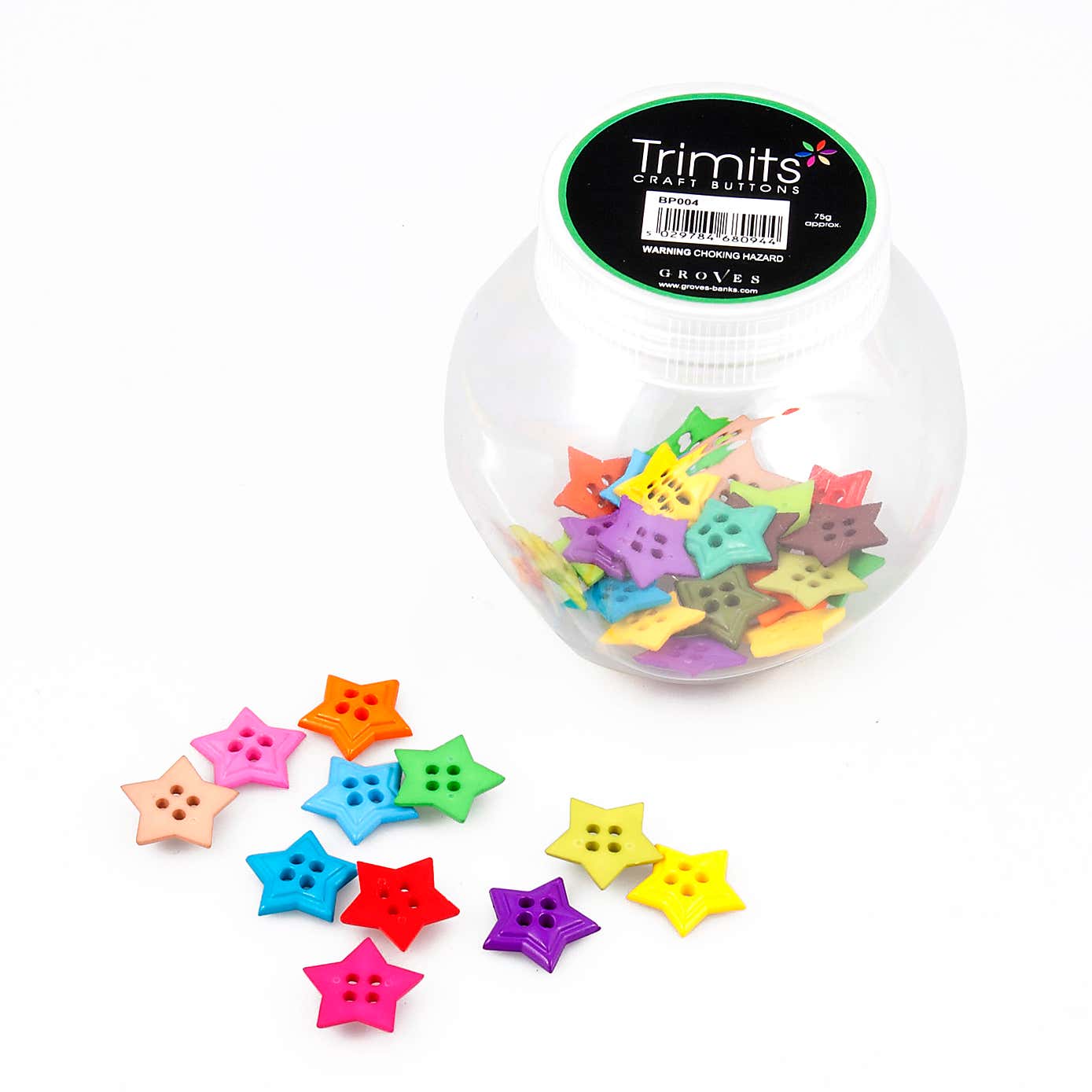 Stars Button Jar