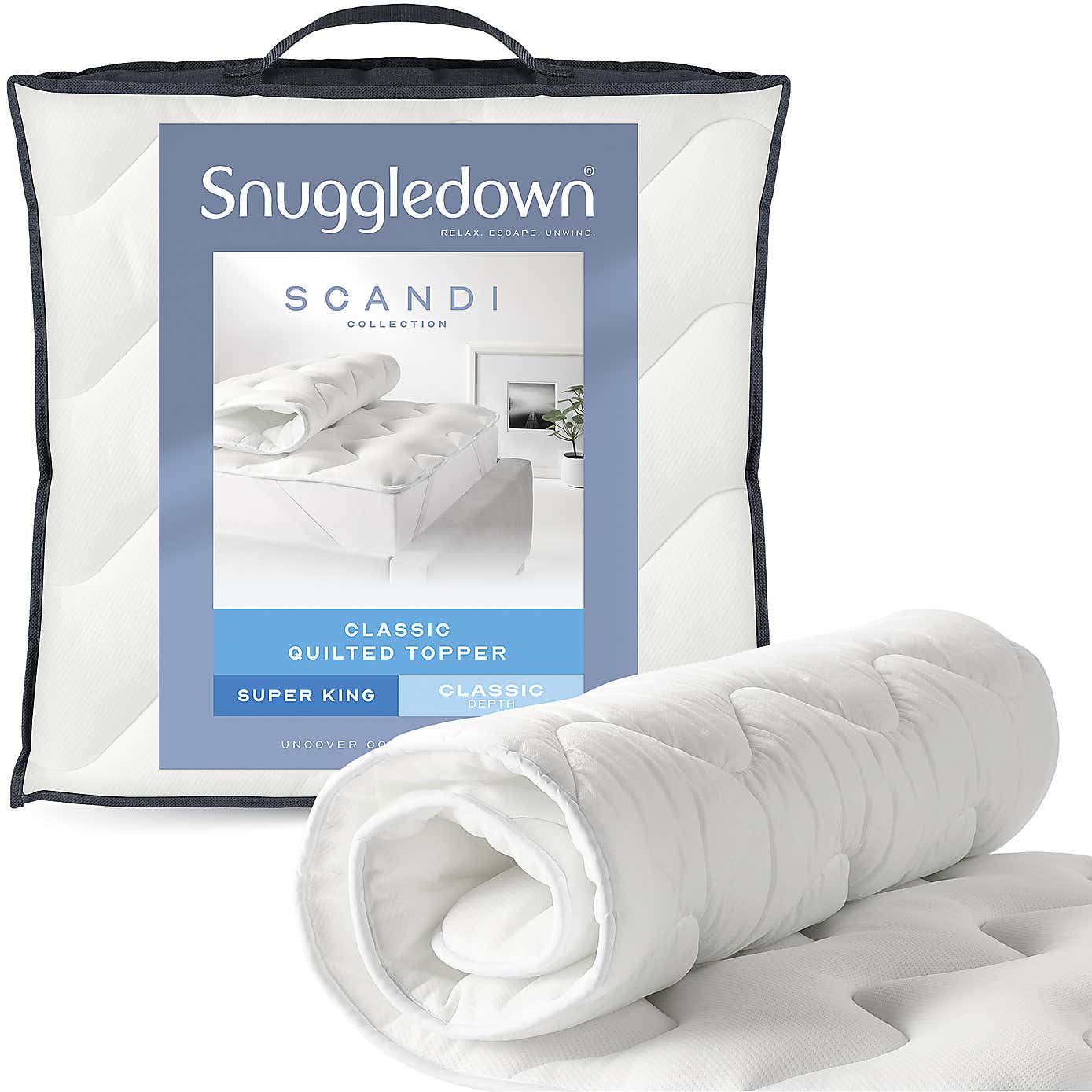Snuggledown Scandi Knitted Hollowfibre Mattress Topper