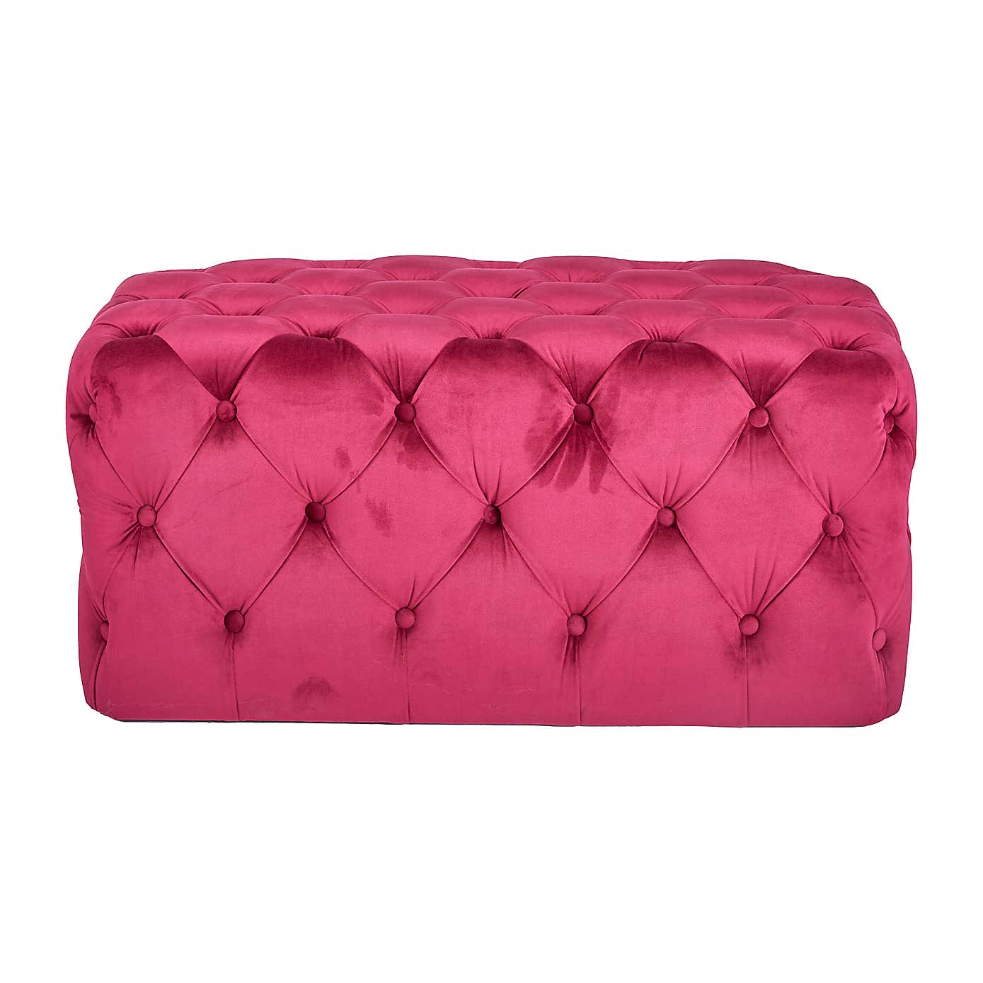 Seraphina Velvet Buttoned Ottoman